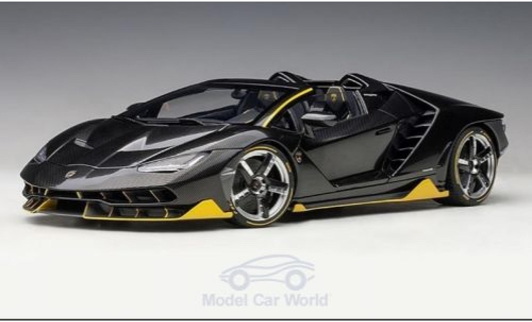 Lamborghini Centenario 1/18 AUTOart Roadster carbon/geel 2016 modelauto