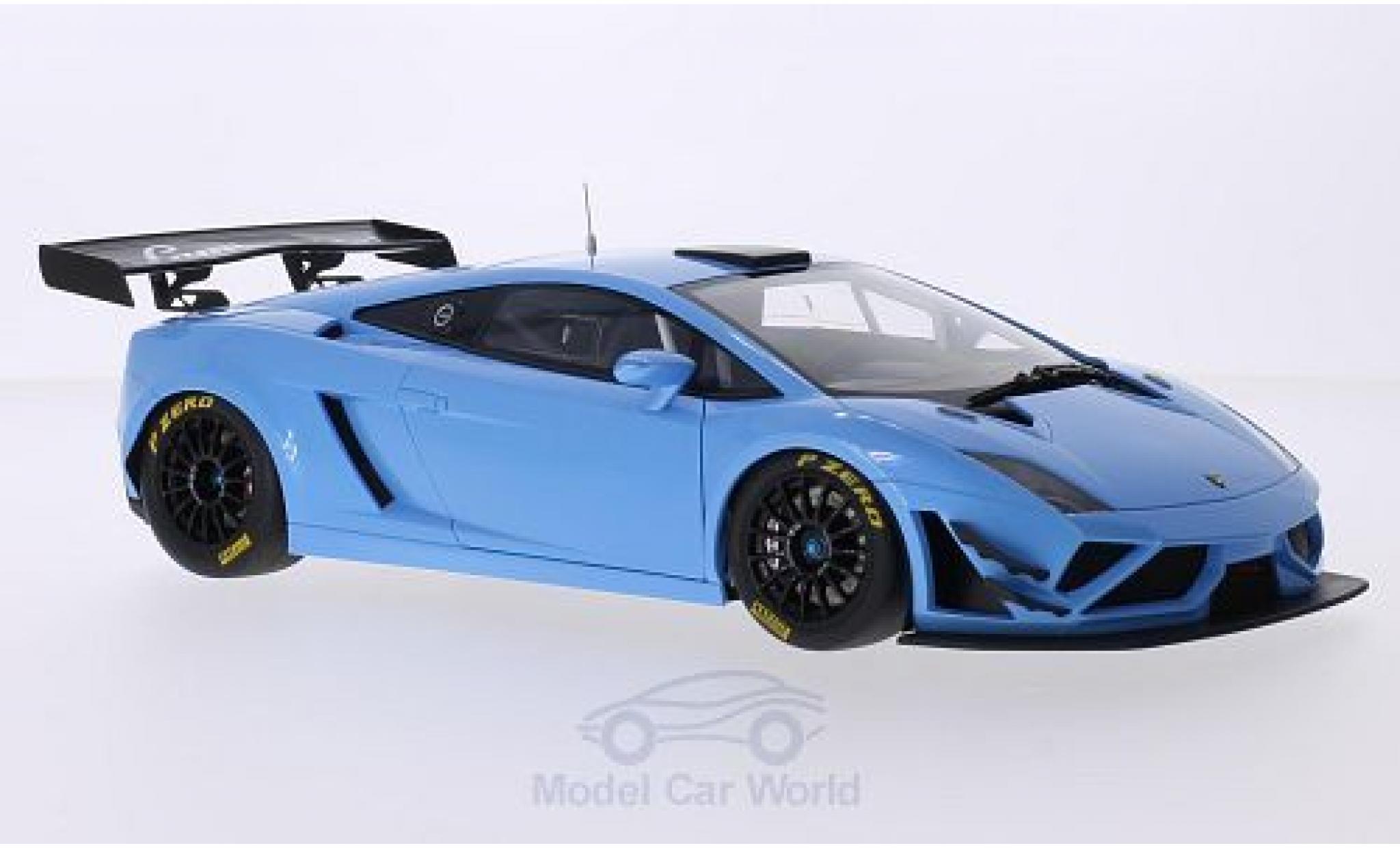 Lamborghini Gallardo 1/18 AUTOart GT3 FL2 metallic blauw 2013 Plain Body Version modelauto