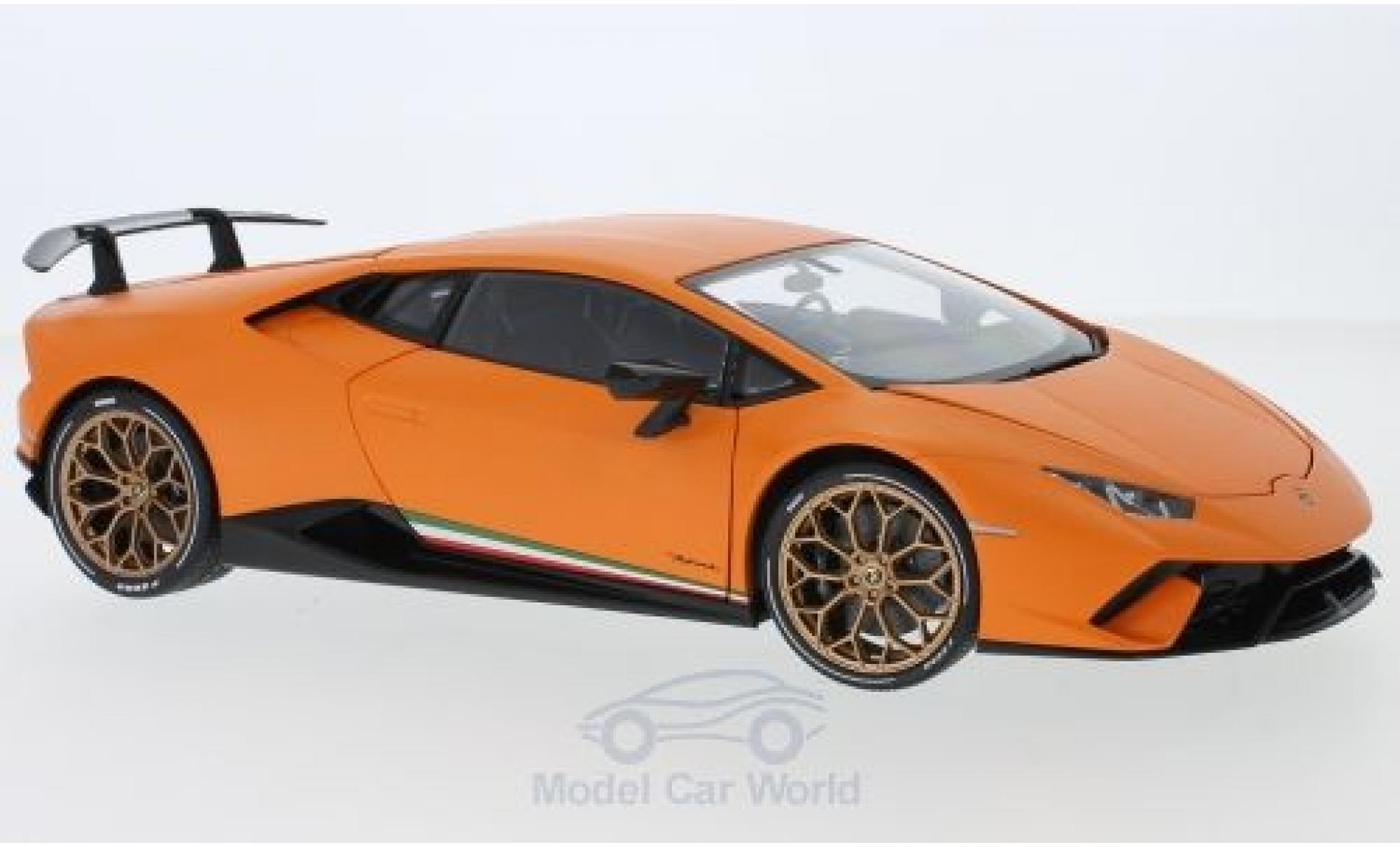 Lamborghini Huracan 1/18 AUTOart Performante matt-oranje 2017 modelauto