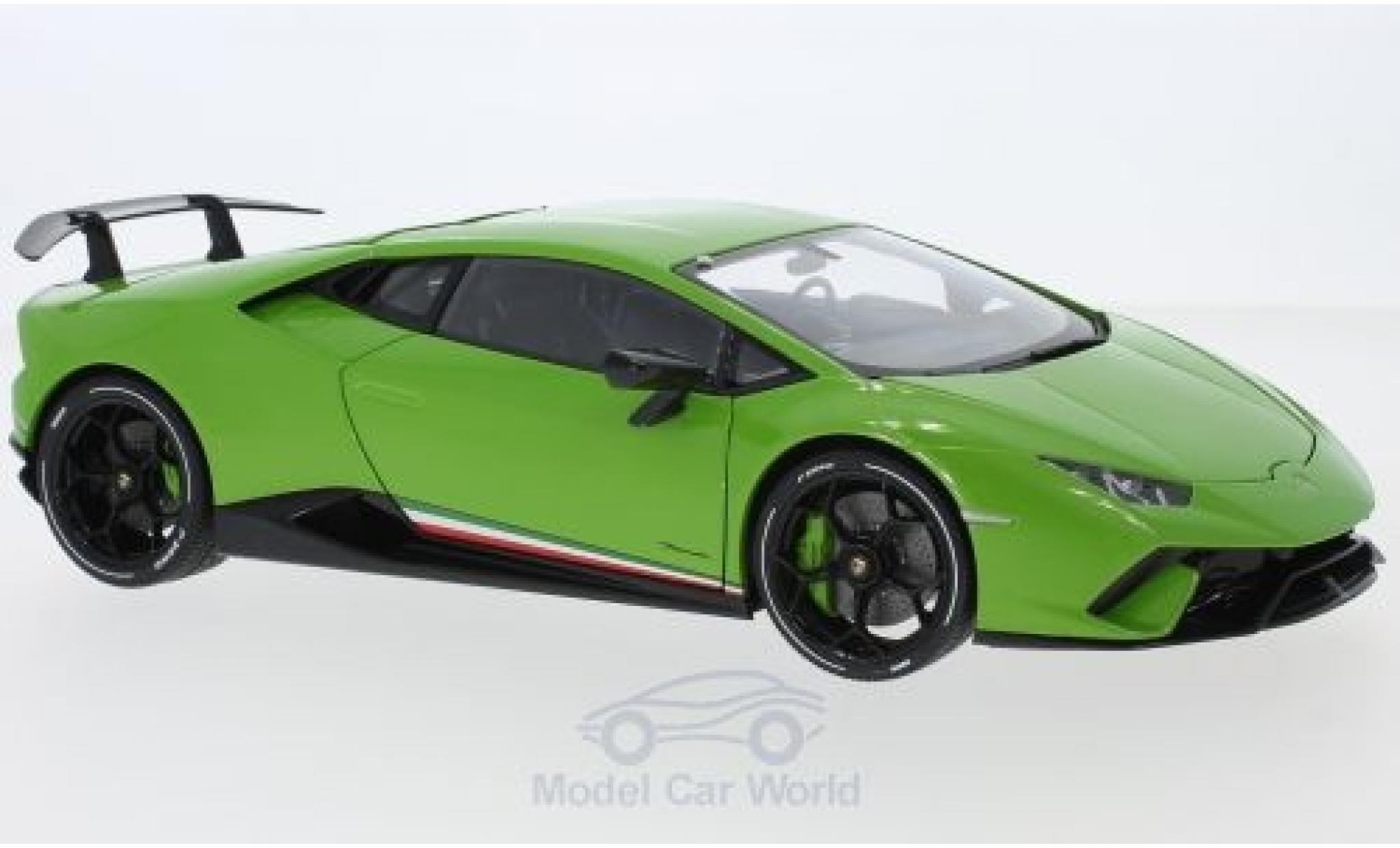 Lamborghini Huracan 1/18 AUTOart Performante metallic groen 2017 modelauto