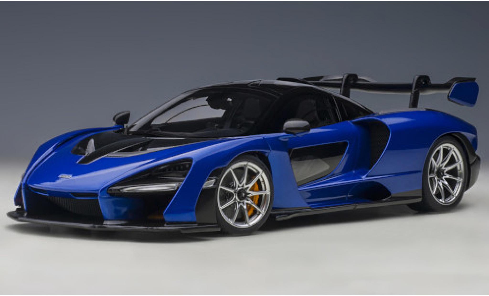 McLaren Senna 1/18 AUTOart blauw/zwart 2018 modelauto