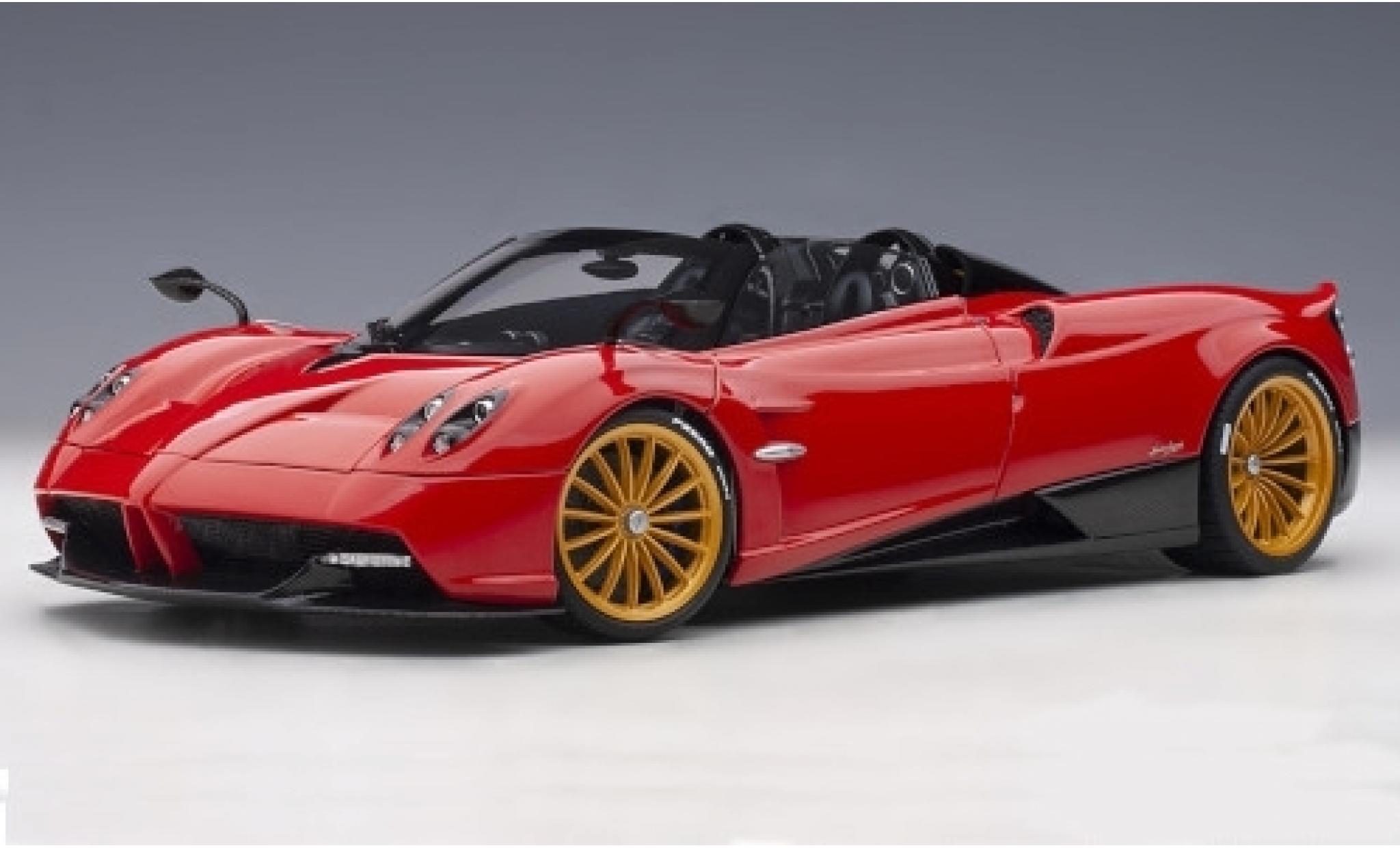 Pagani Huayra 1/18 AUTOart Roadster rood/carbon 2017 y compris les Hardtop modelauto