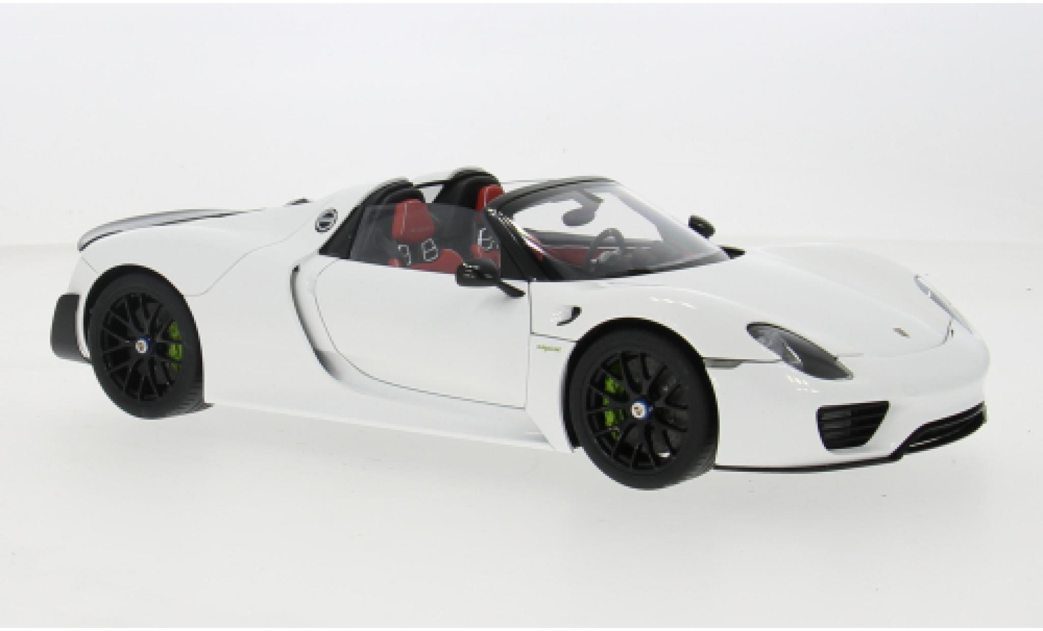 Porsche 918 1/18 AUTOart Spyder Weissach Package wit/rood 1:18 modelauto