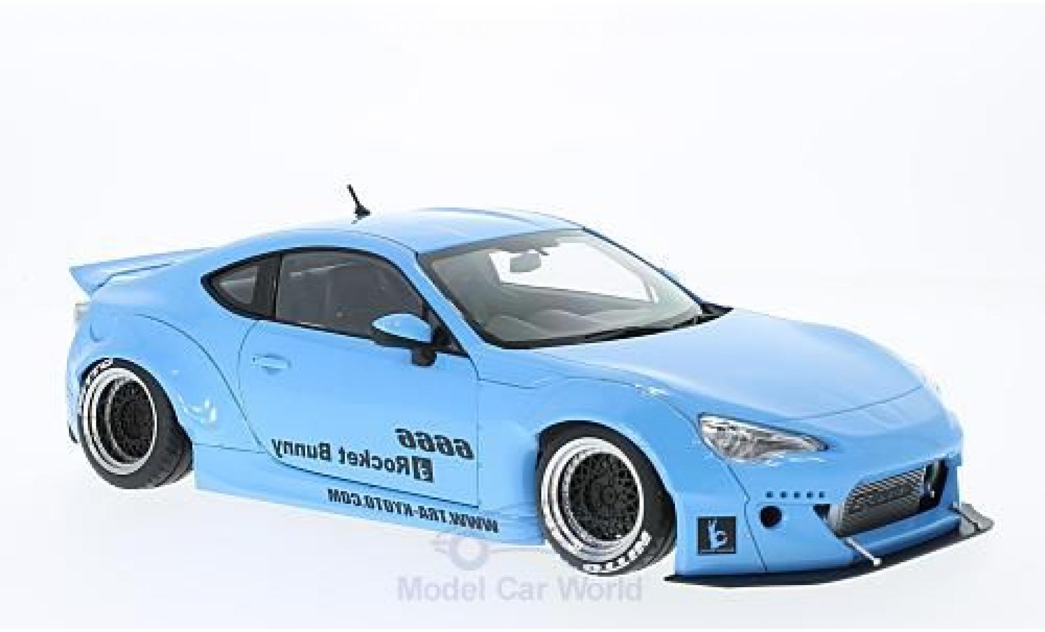 Toyota 86 1/18 AUTOart Rocket Bunny metallic blauw zwarte Felgen modelauto