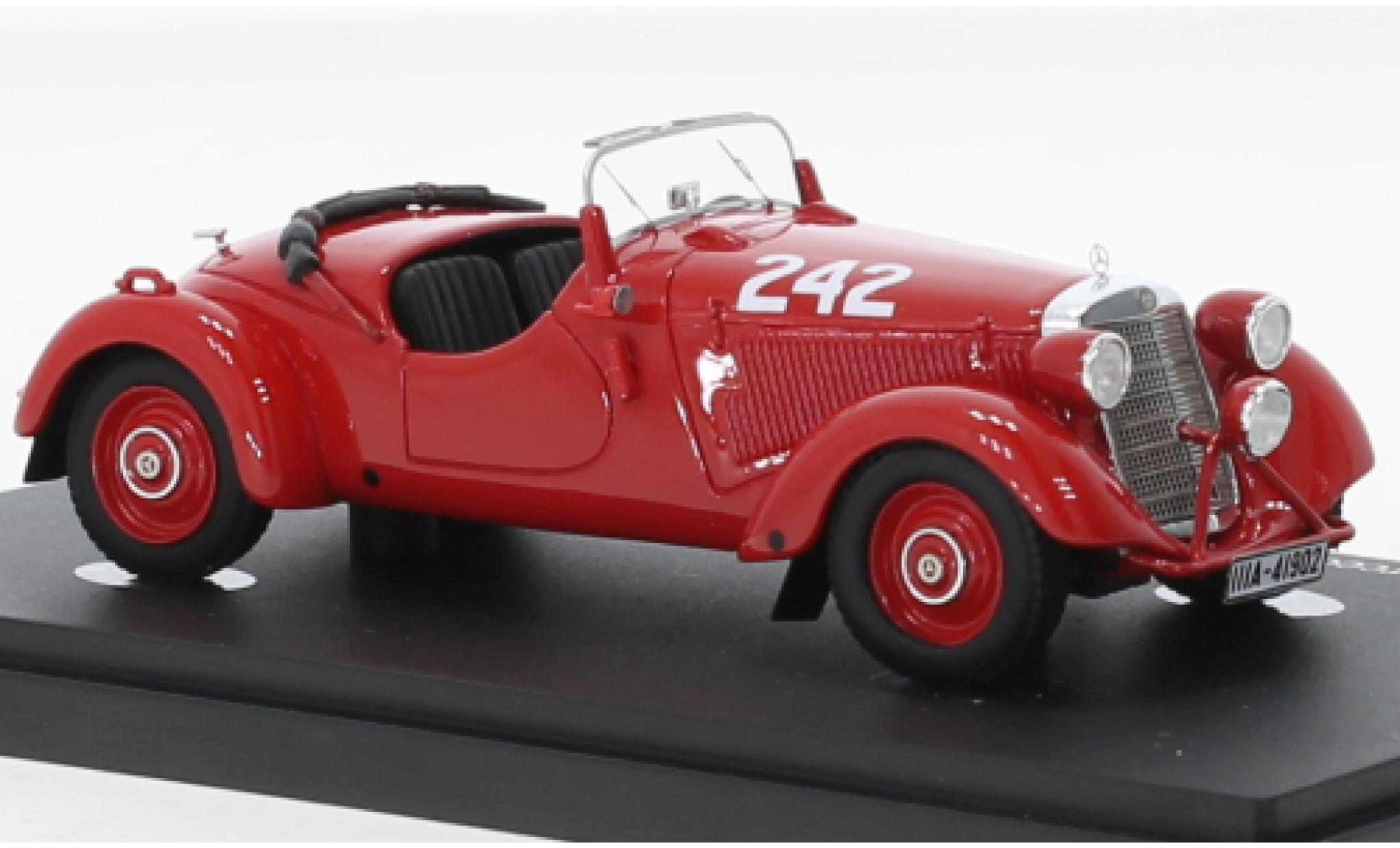 Mercedes 170 1/43 AutoCult VS Gel&auml;ndesportroadster rood 1938 modelauto