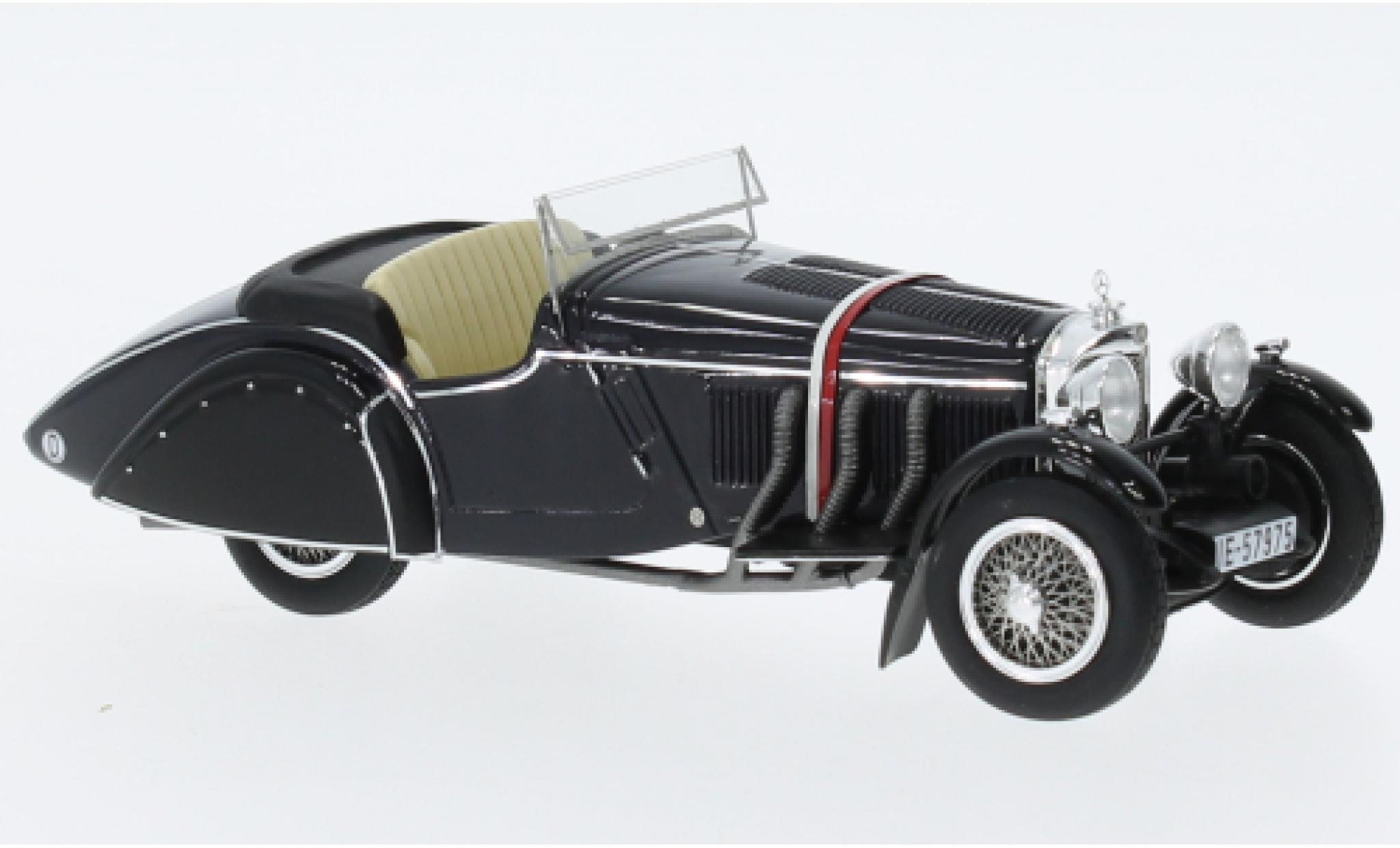 Mercedes SSK 1/43 AutoCult Gl&auml;ser zwart 1931 modelauto