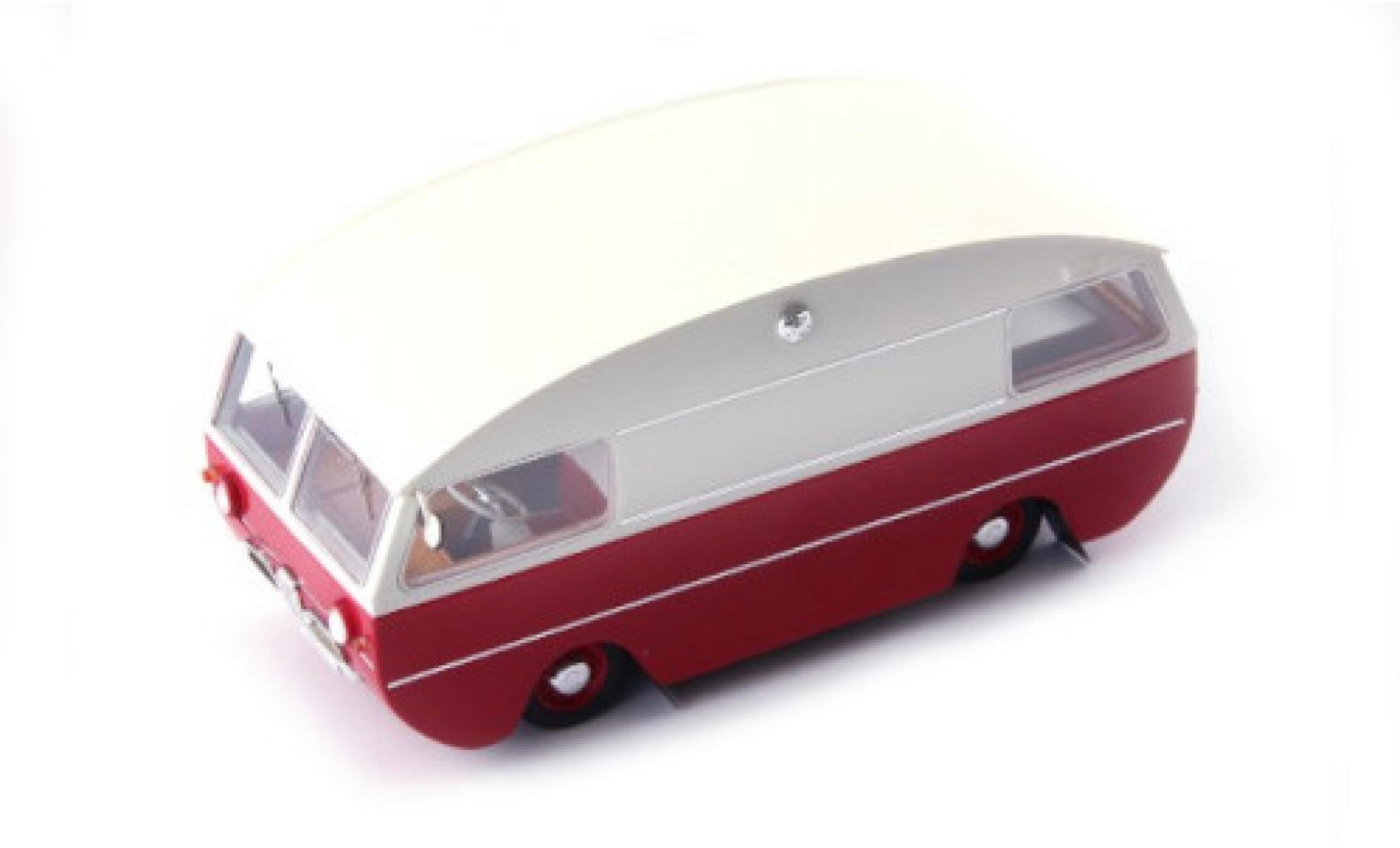 Saab 95 1/43 AutoCult HK Wohnmobil rood/wit 1965 modelauto