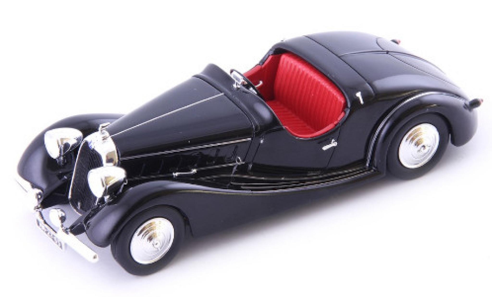 Talbot Lago 1/43 AutoCult T 150 Roadster Pourtout zwart 1937 modelauto