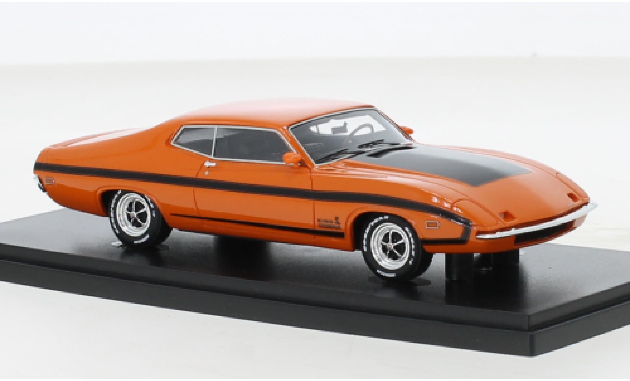Ford Torino 1/43 AutoCult Autocult/Avenue 43 King Cobra oranje/zwart 1970 modelauto