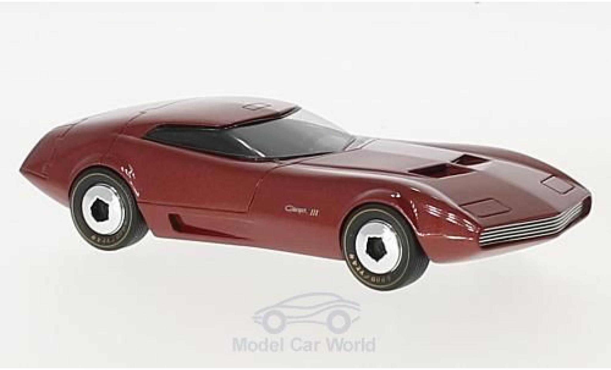 Dodge Charger 1968 1/43 AutoCult III metallic rood 1968 modelauto