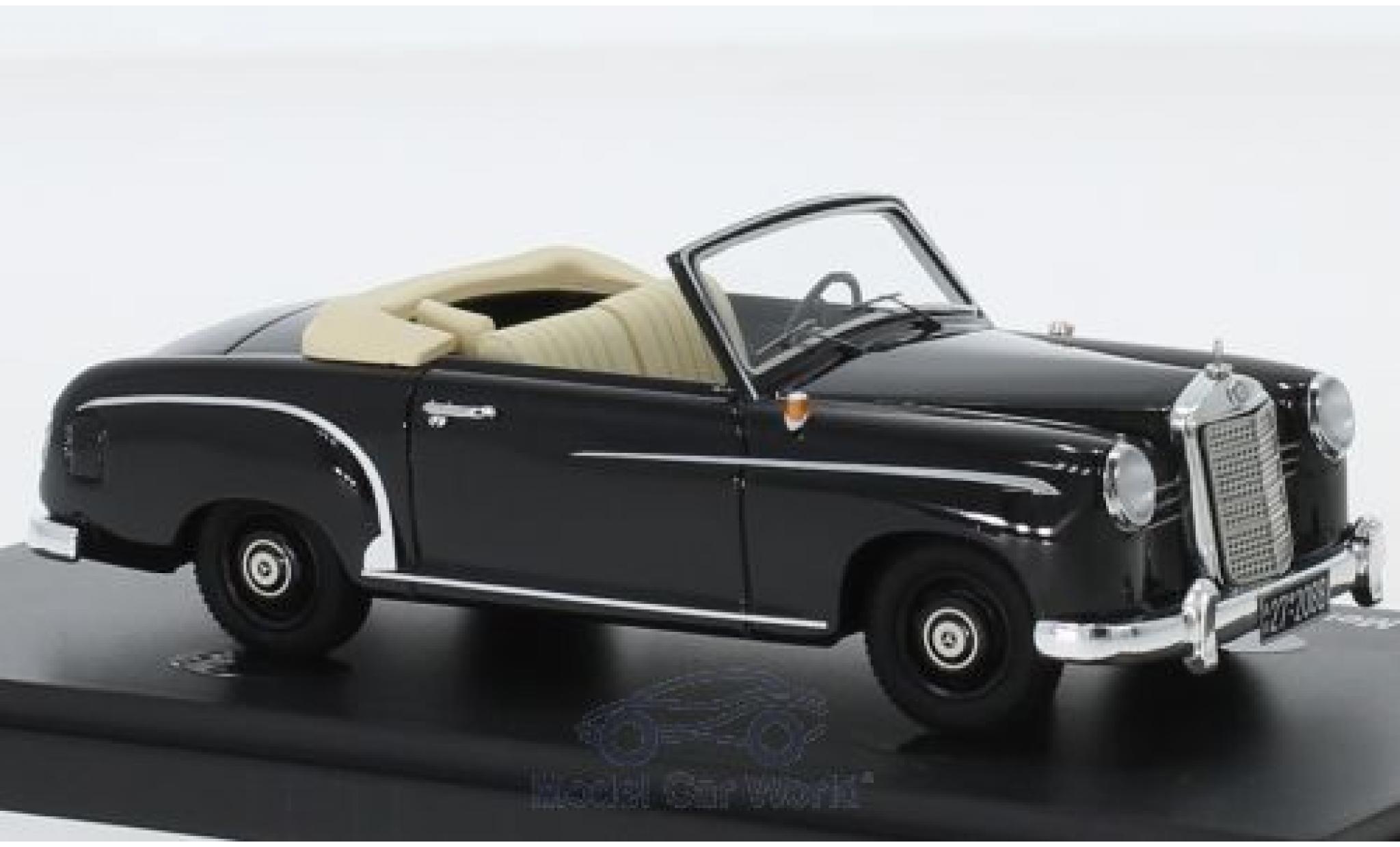 Mercedes 180 1/43 AutoCult Cabriolet A Proodotyp zwart 1953 modelauto