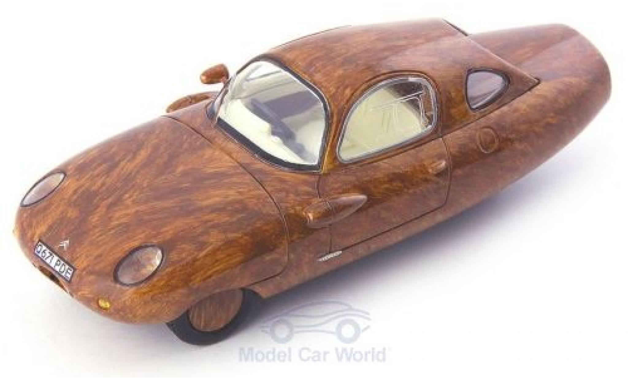 Citroen 2CV 1/43 AutoCult Wood Tryane II bruin RHD 1986 modelauto