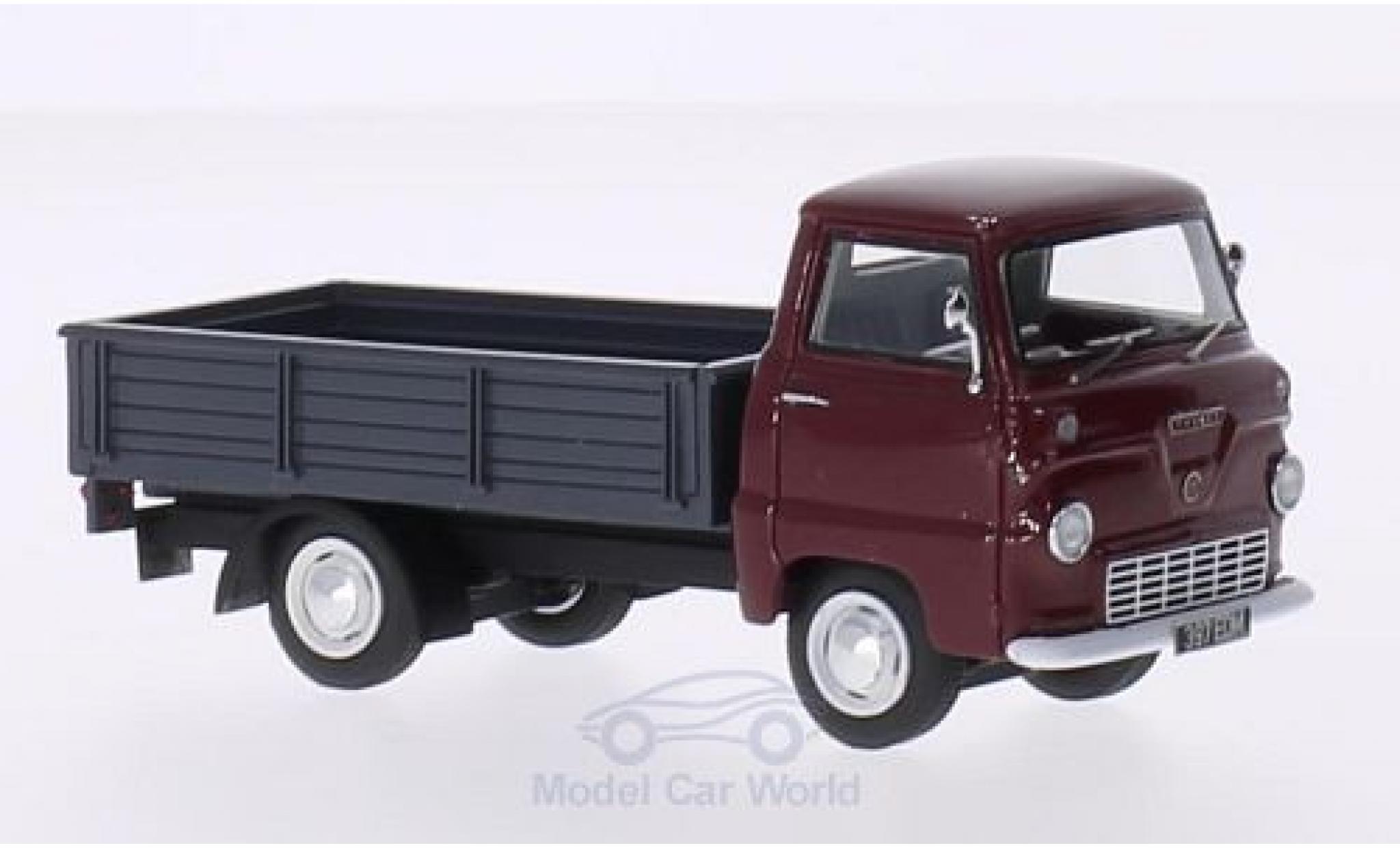 Ford Thames 1/43 AutoCult 400E rood/grijs 1957 modelauto