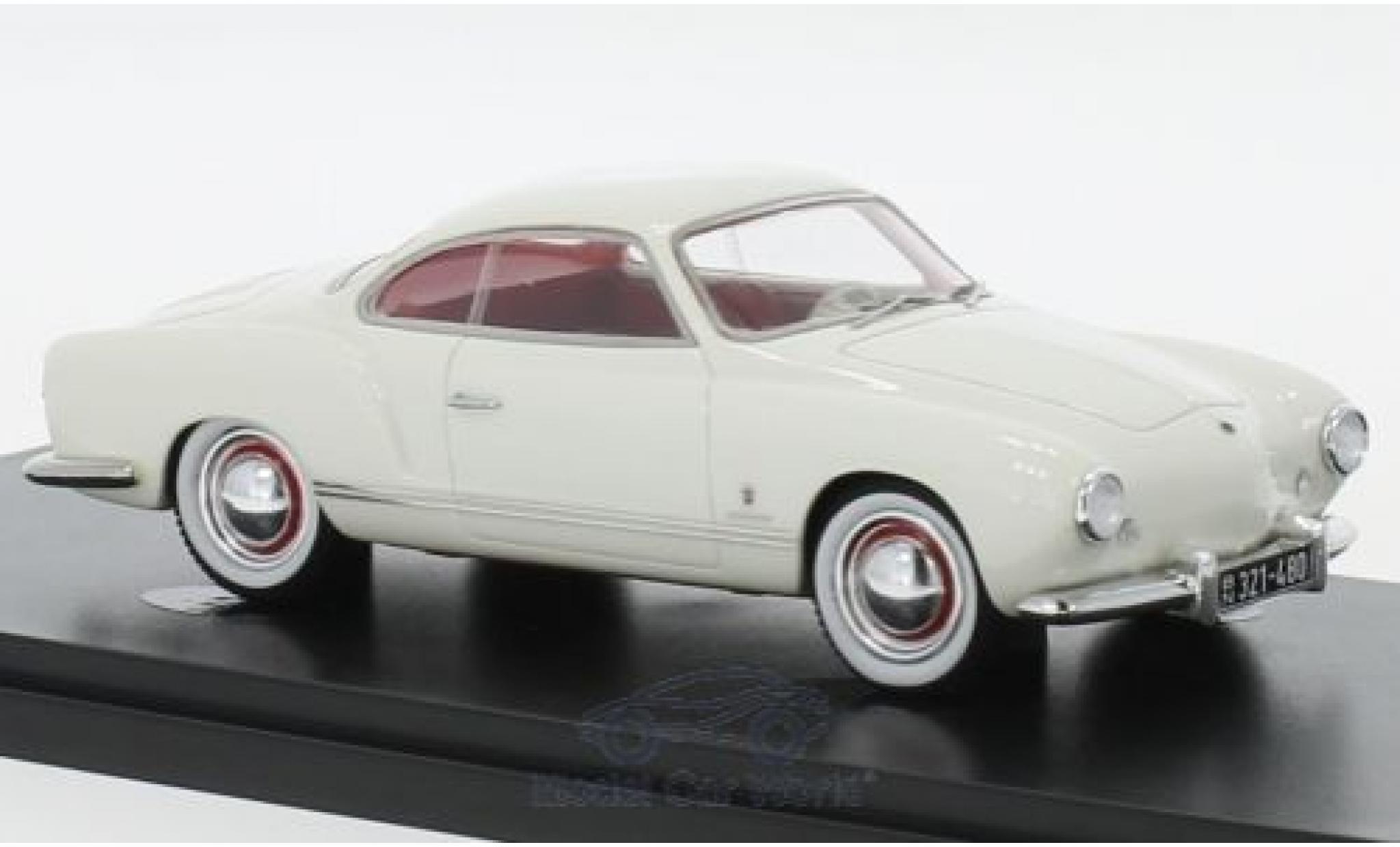 Volkswagen Karmann 1/43 AutoCult Ghia Proodotyp wit 1954 modelauto