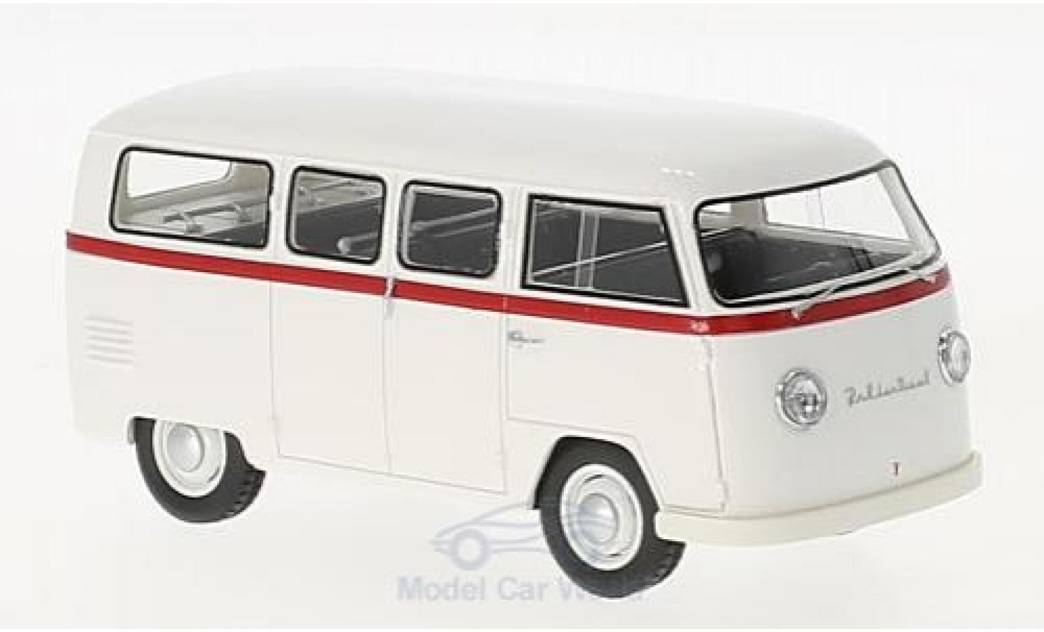 Volkswagen T1 A 1/43 AutoCult Palten Diesel wit/rood 1954 modelauto