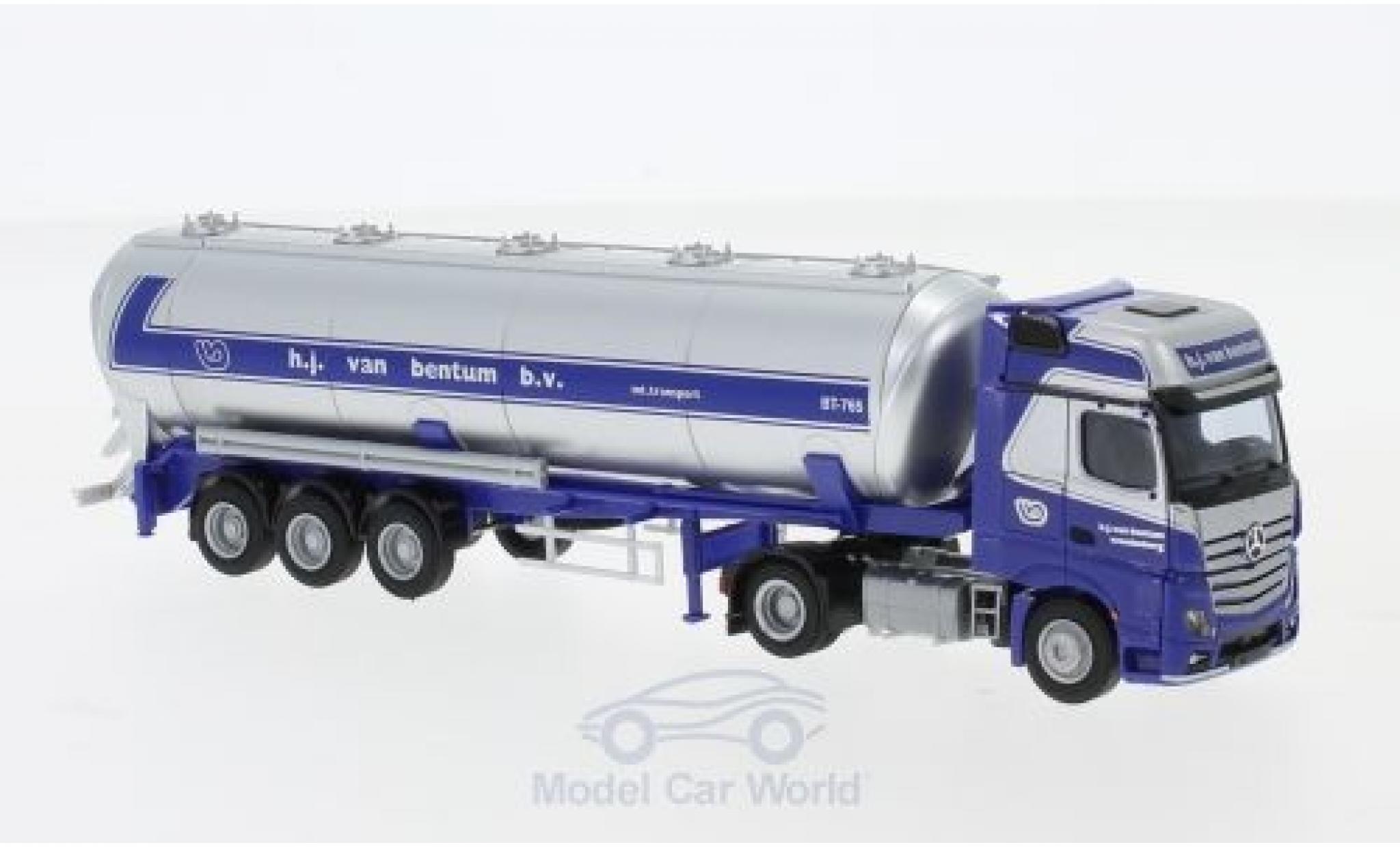 Mercedes Actros 1/87 AWM 2 GigaLiner /Aerop. Van Bentum Kippsilo-Sattelzug modelauto