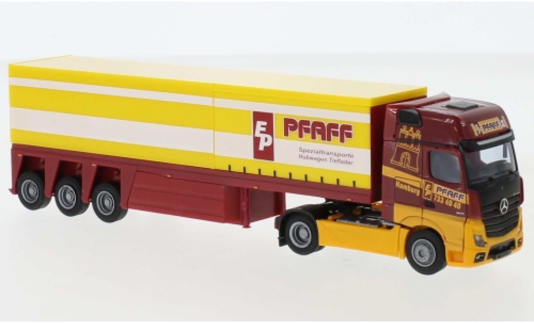 Mercedes Actros 1/87 AWM 5 GigaSpace/Aerop. Pfaff Innenladersattelzug modelauto