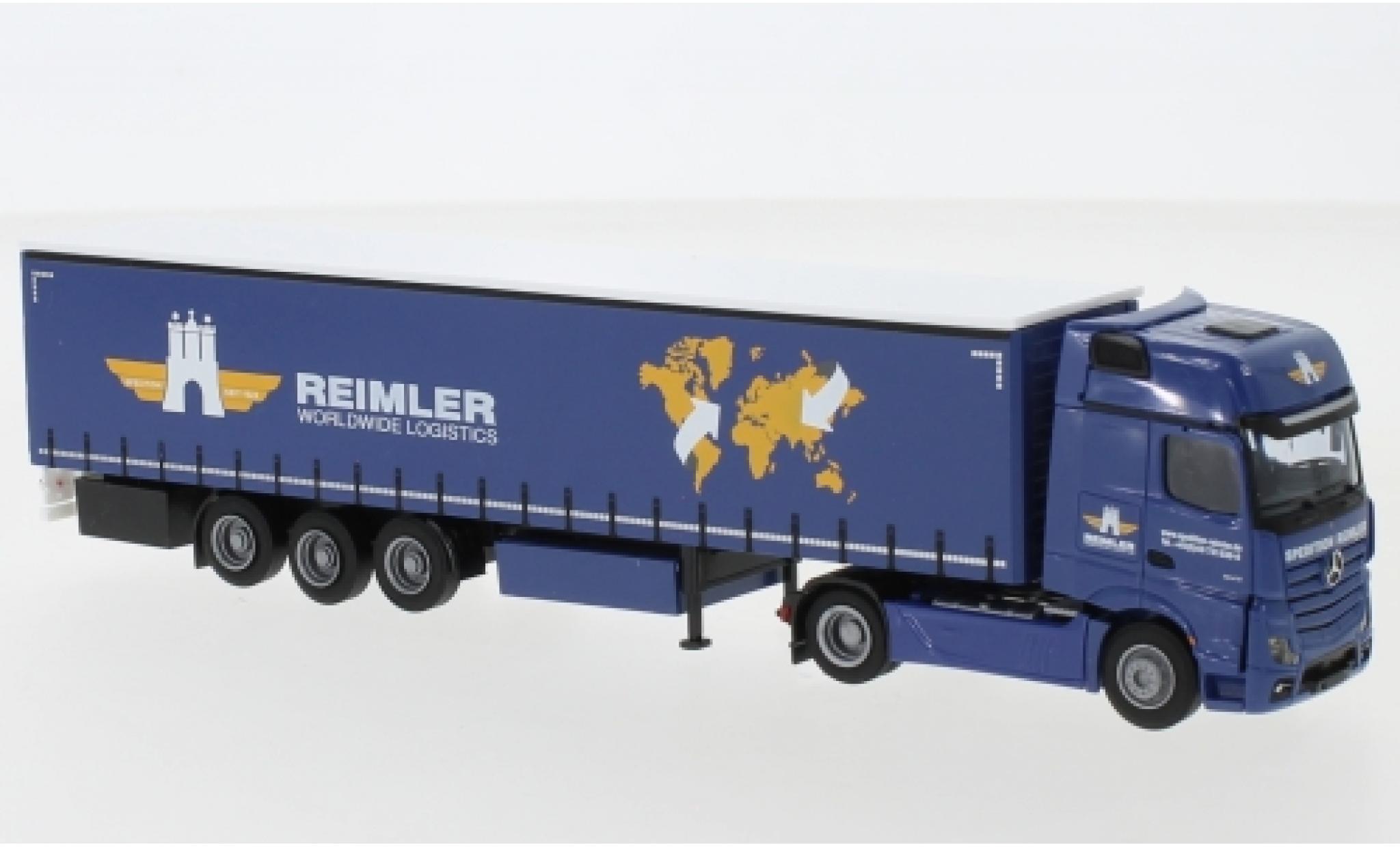 Mercedes Actros 1/87 AWM 5 GigaSpace/Aerop. Reimler camion avec bache modelauto