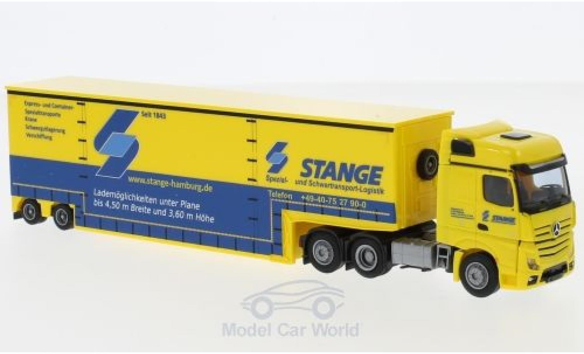 Mercedes Actros 1/87 AWM 2 Big./Aerop. Stange Tiefbett-SZ modelauto