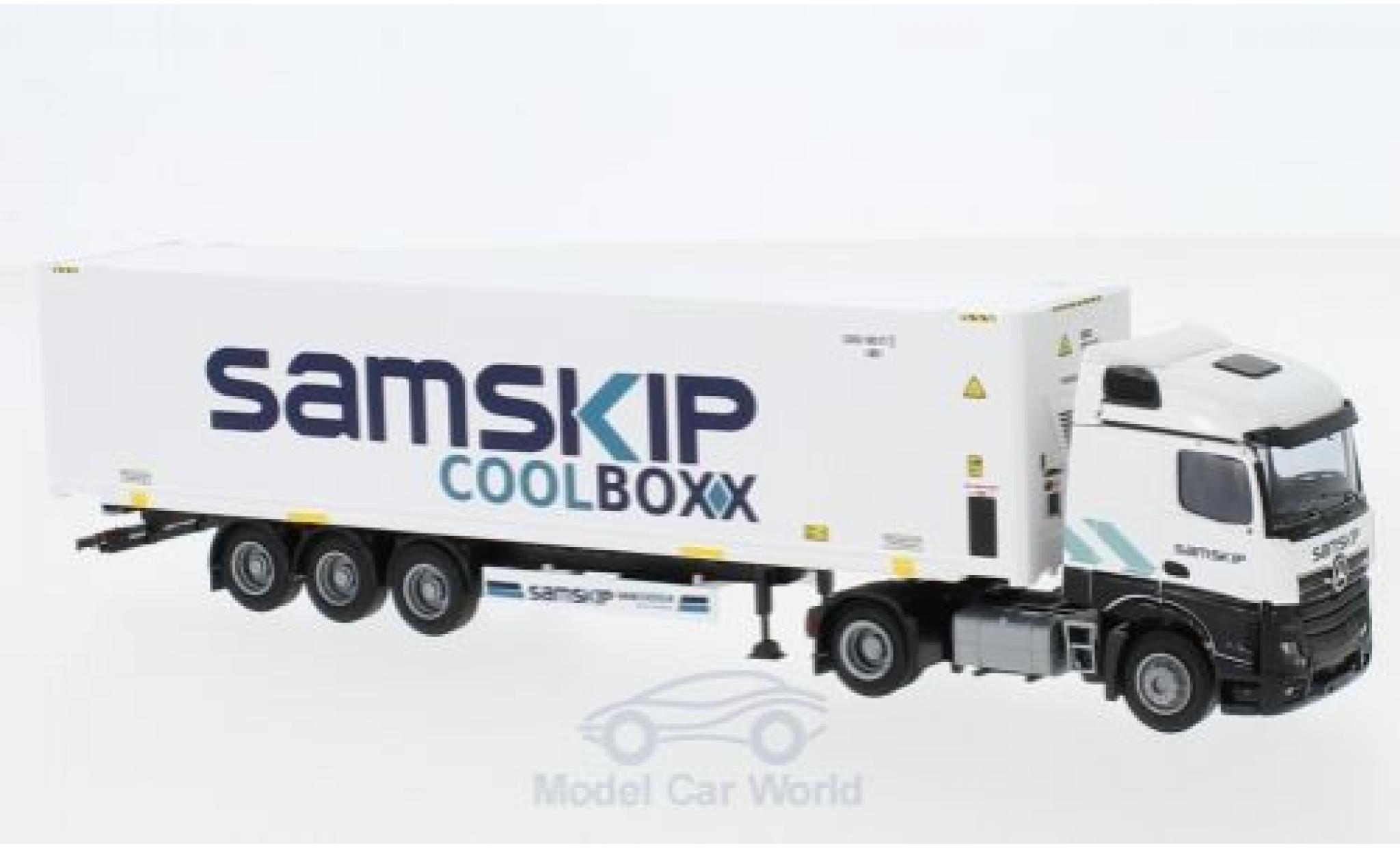 Mercedes Actros 1/87 AWM 2 Stream. / Aerop. Samskip 45 K&uuml;hl-Co.-SZ modelauto