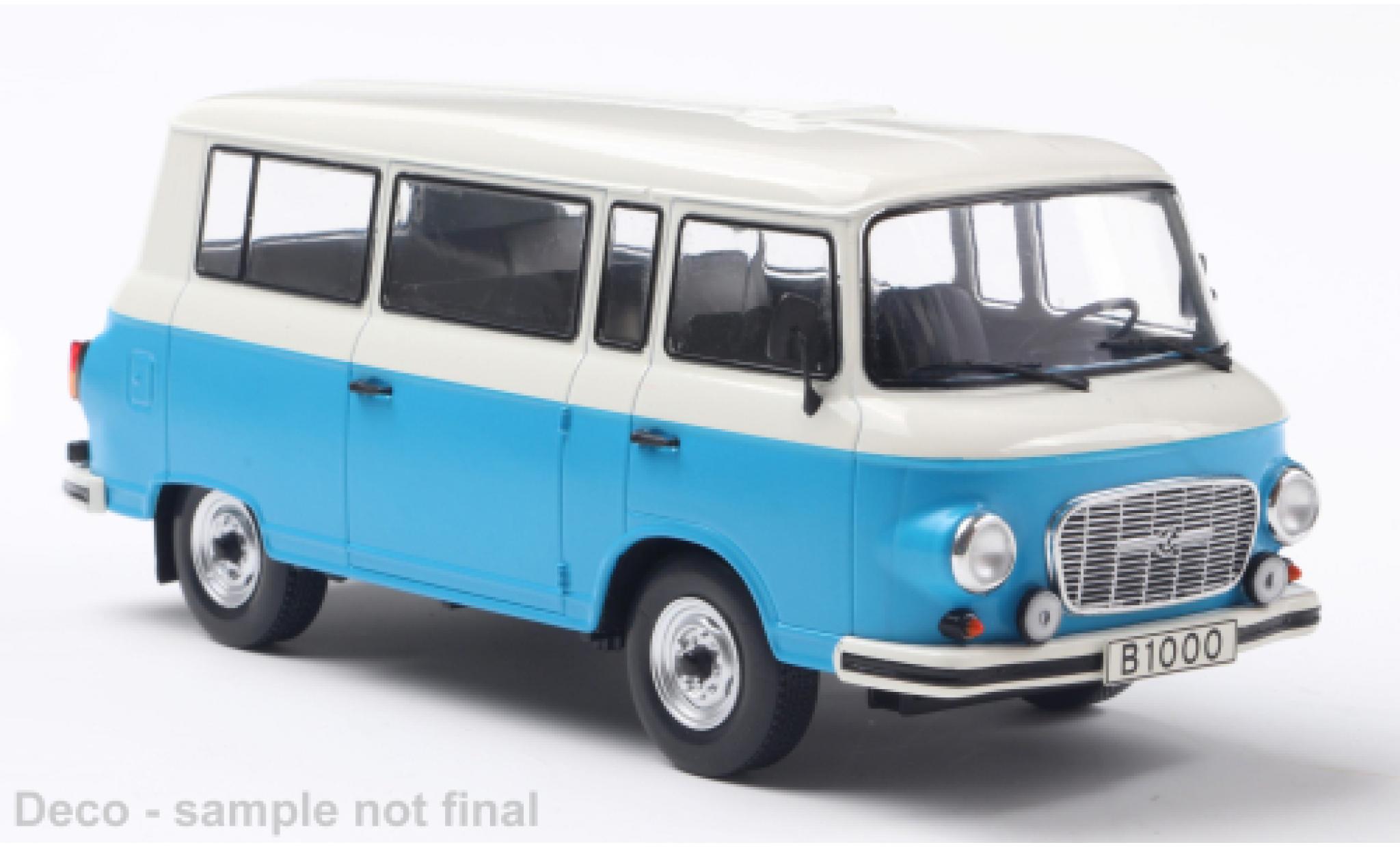 Barkas B 1000 1/24 WhiteBox Bus blauw 1:24 modelauto