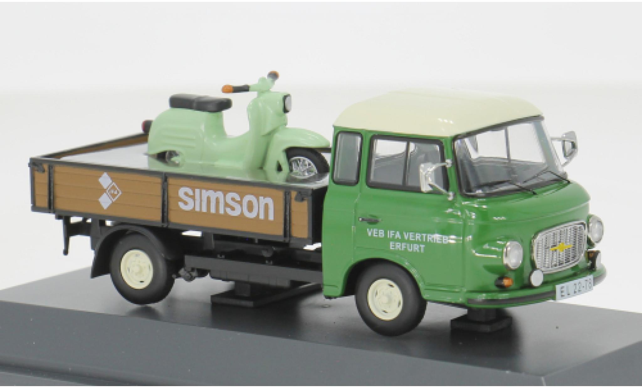 Barkas B1000 1/43 Schuco groen/bruin 1:43 modelauto