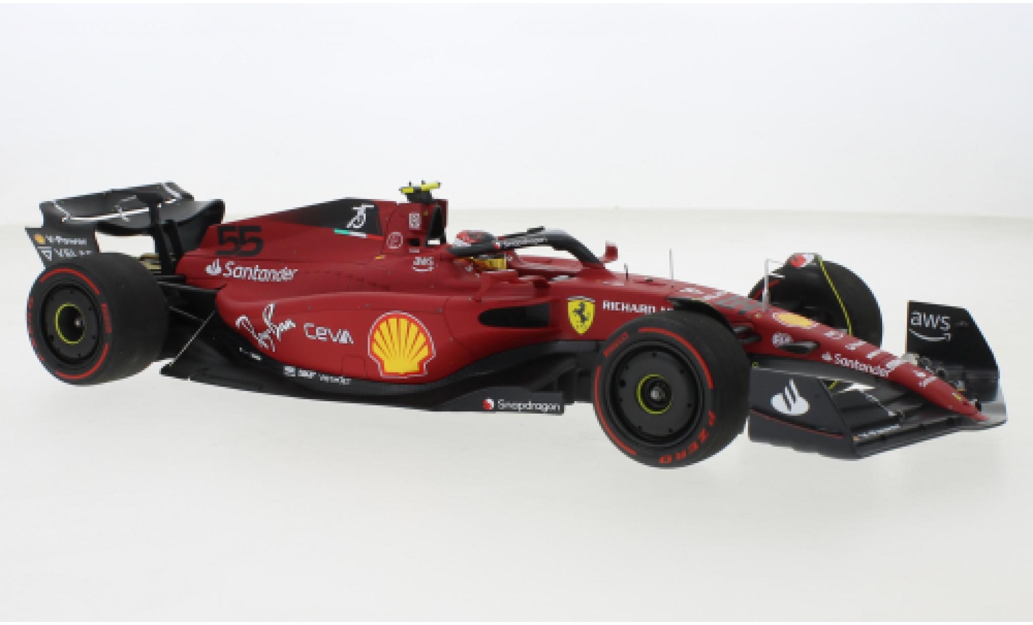Ferrari F1 1/18 BBR Models -75 No.55 Formel 1 GP Bahrain 2022 modelauto