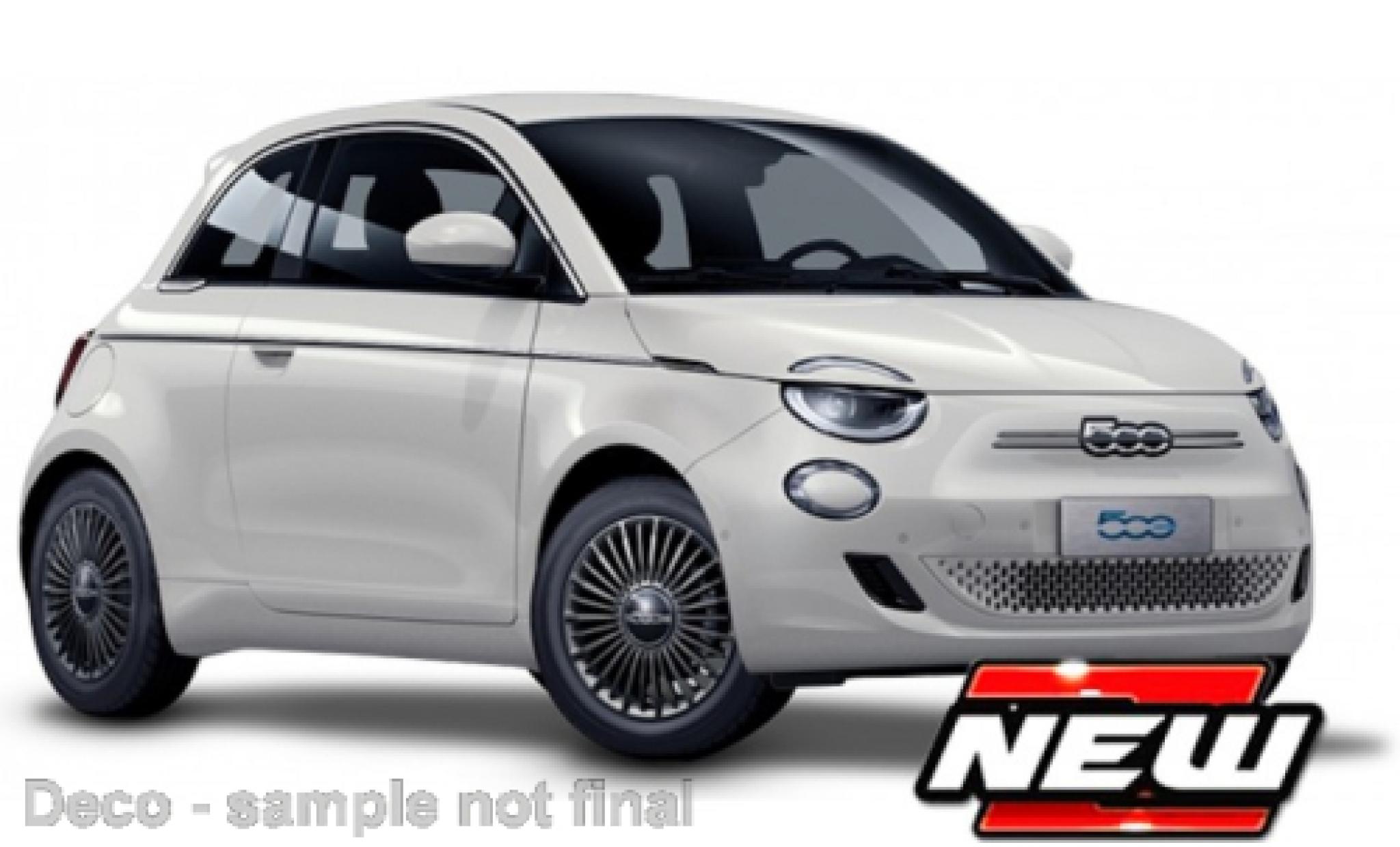 Fiat 500 1/43 Burago Bburago e wit 2021 modelauto