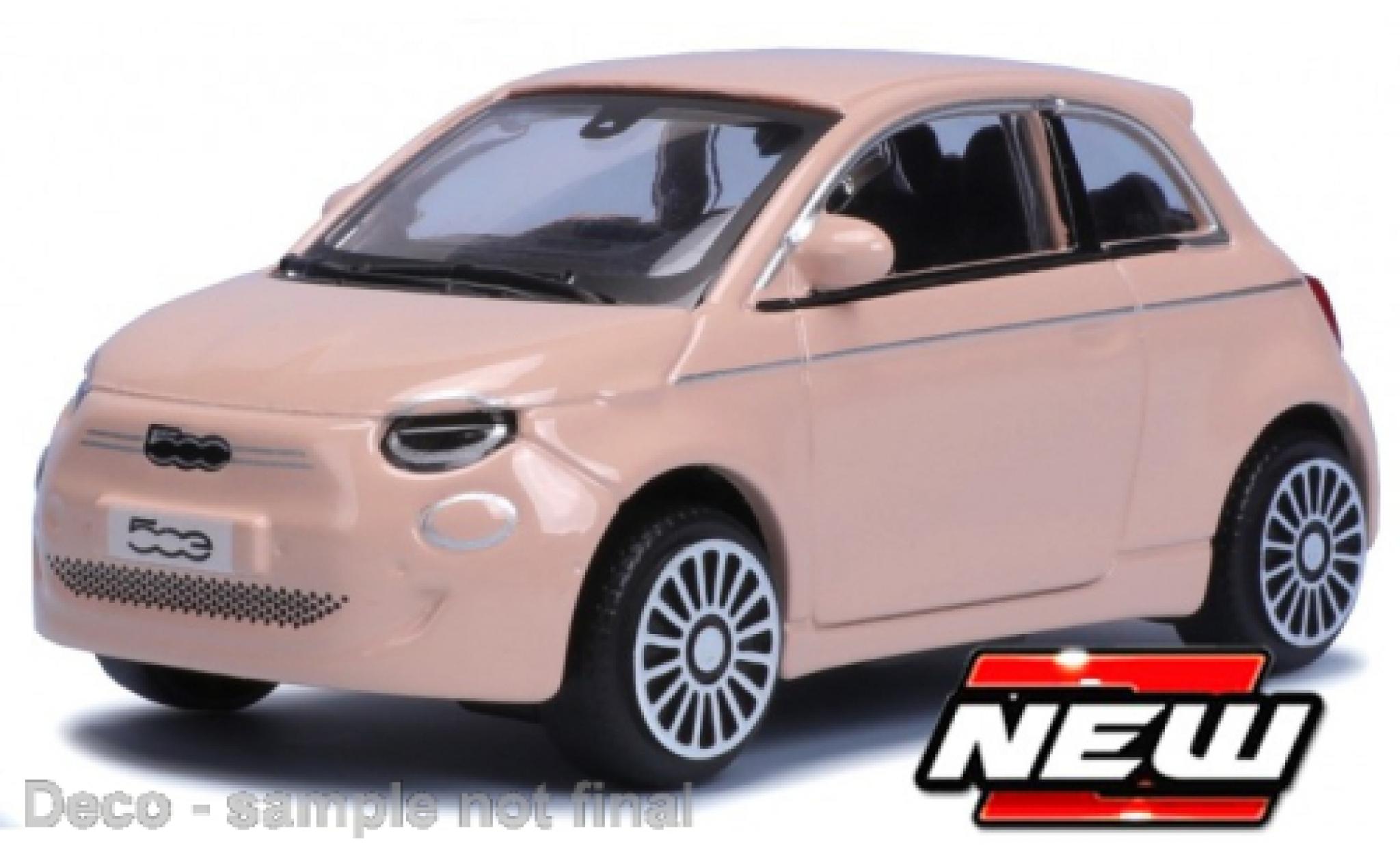 Fiat 500 1/43 Burago Bburago e roze 2021 modelauto