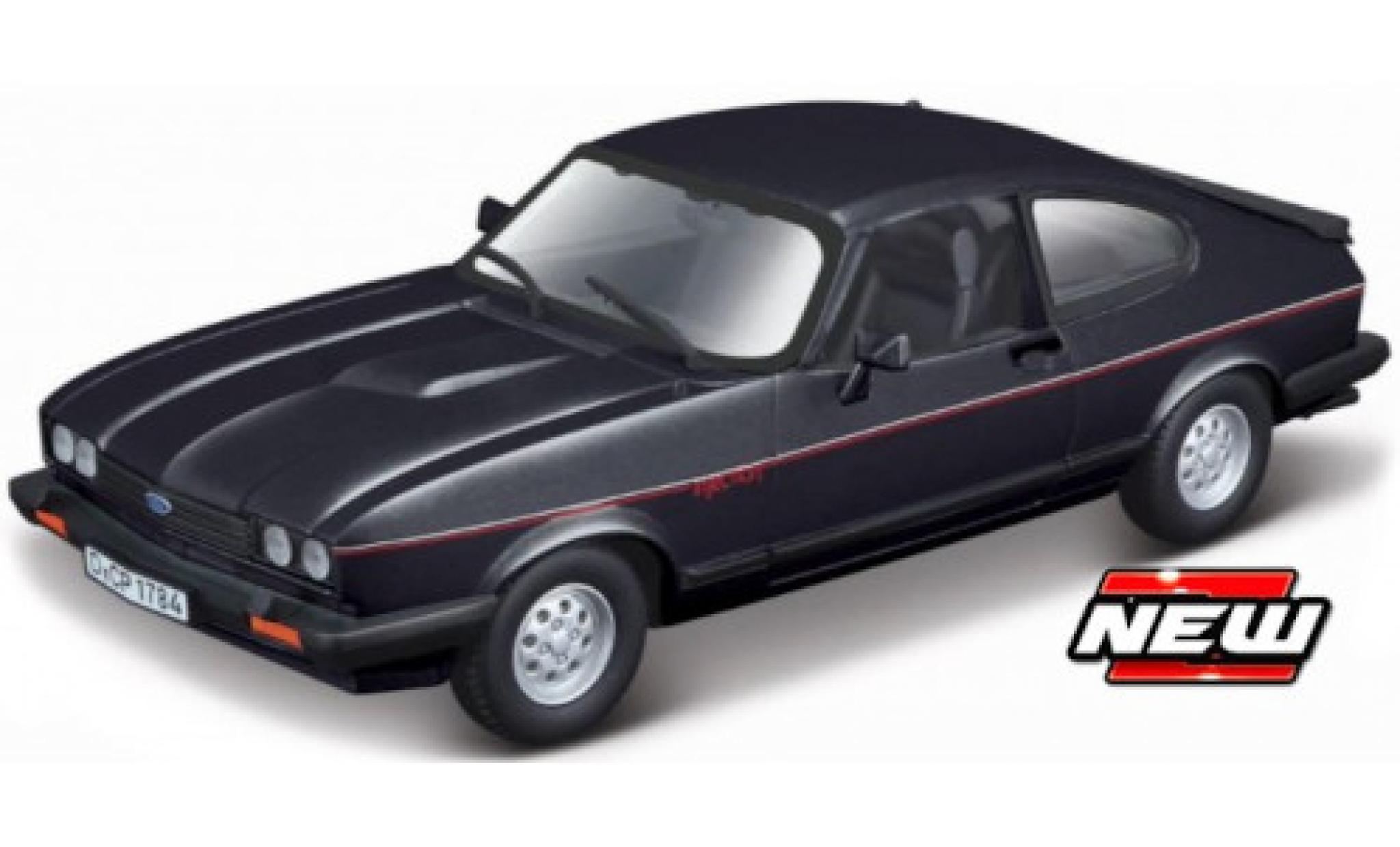 Ford Capri 1/24 Burago MK III zwart/Dekor 1973 modelauto