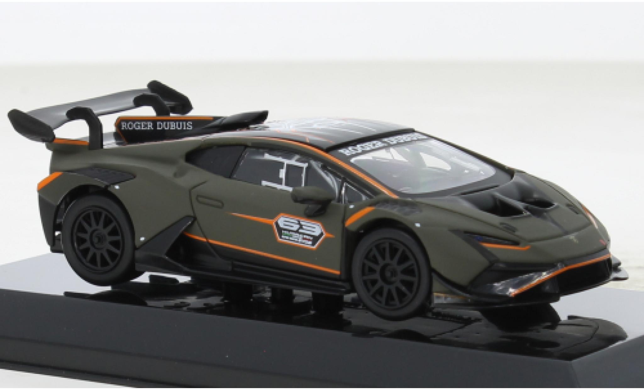 Lamborghini Huracan 1/43 Burago Super Trofeo Evo 2 mattoliv No.63 Roger Dubuis modelauto