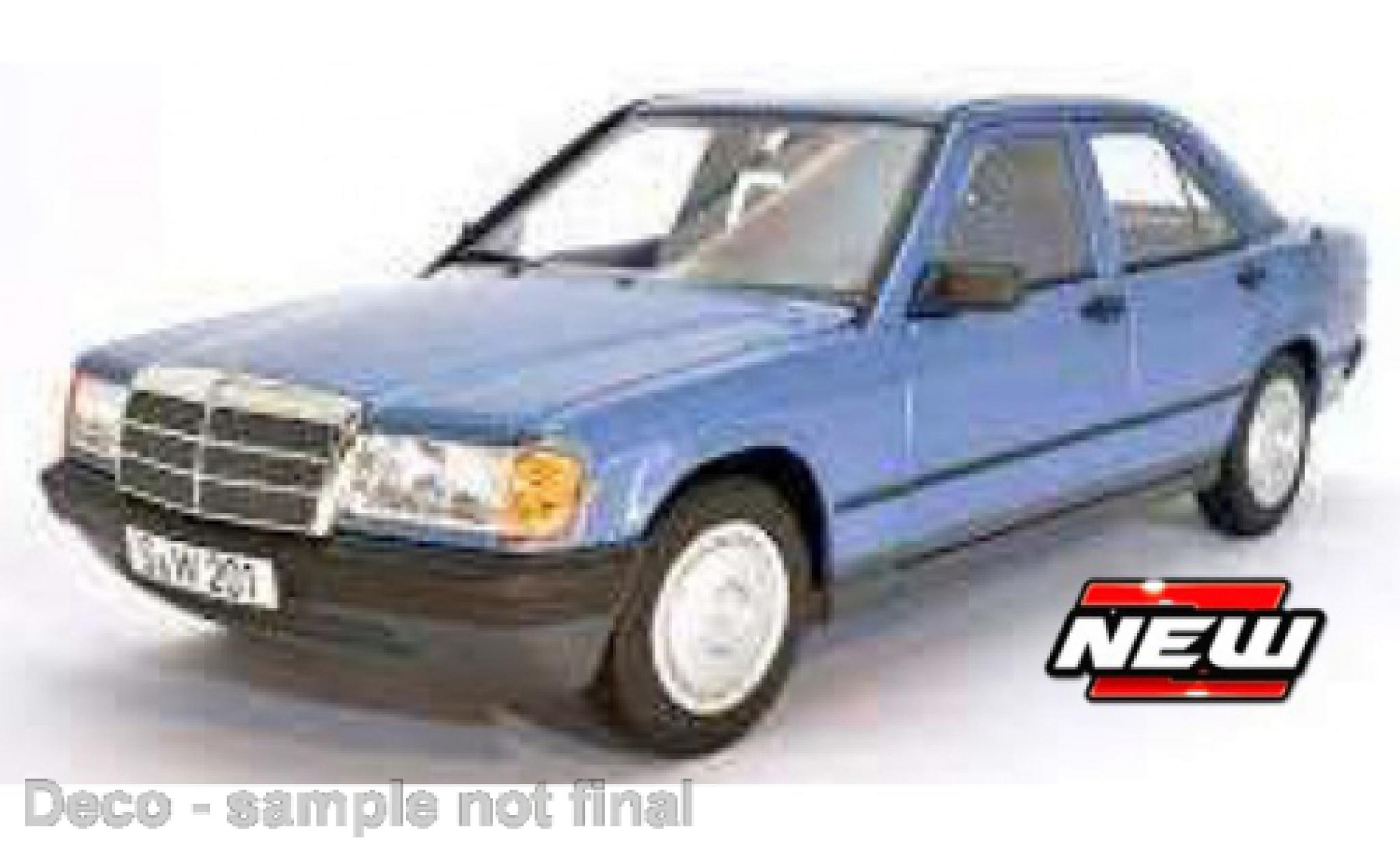 Mercedes 190 1/24 Burago E (W201) blauw 1987 modelauto