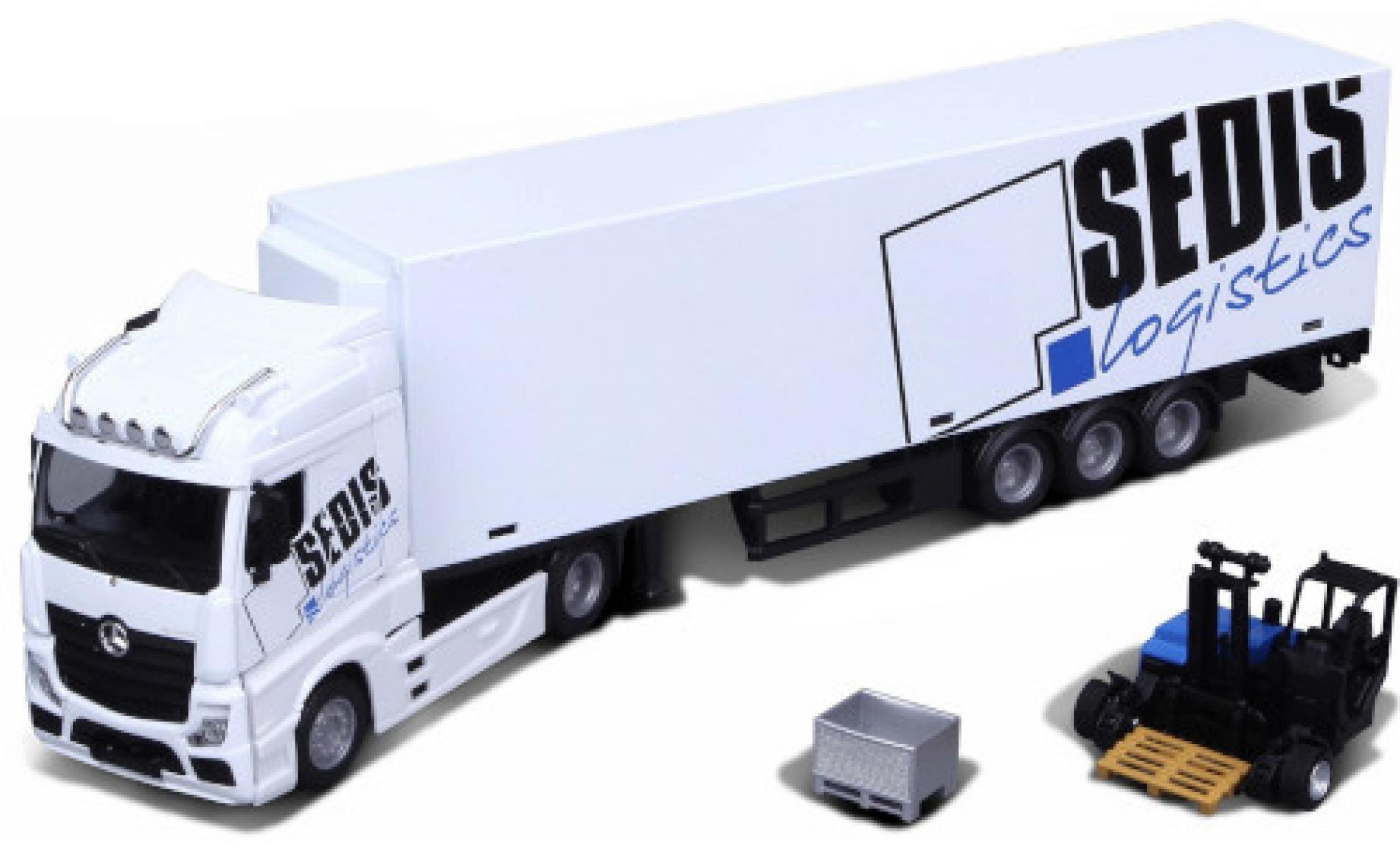 Mercedes Actros 1/43 Burago wit/Dekor Sedis Logistics modelauto