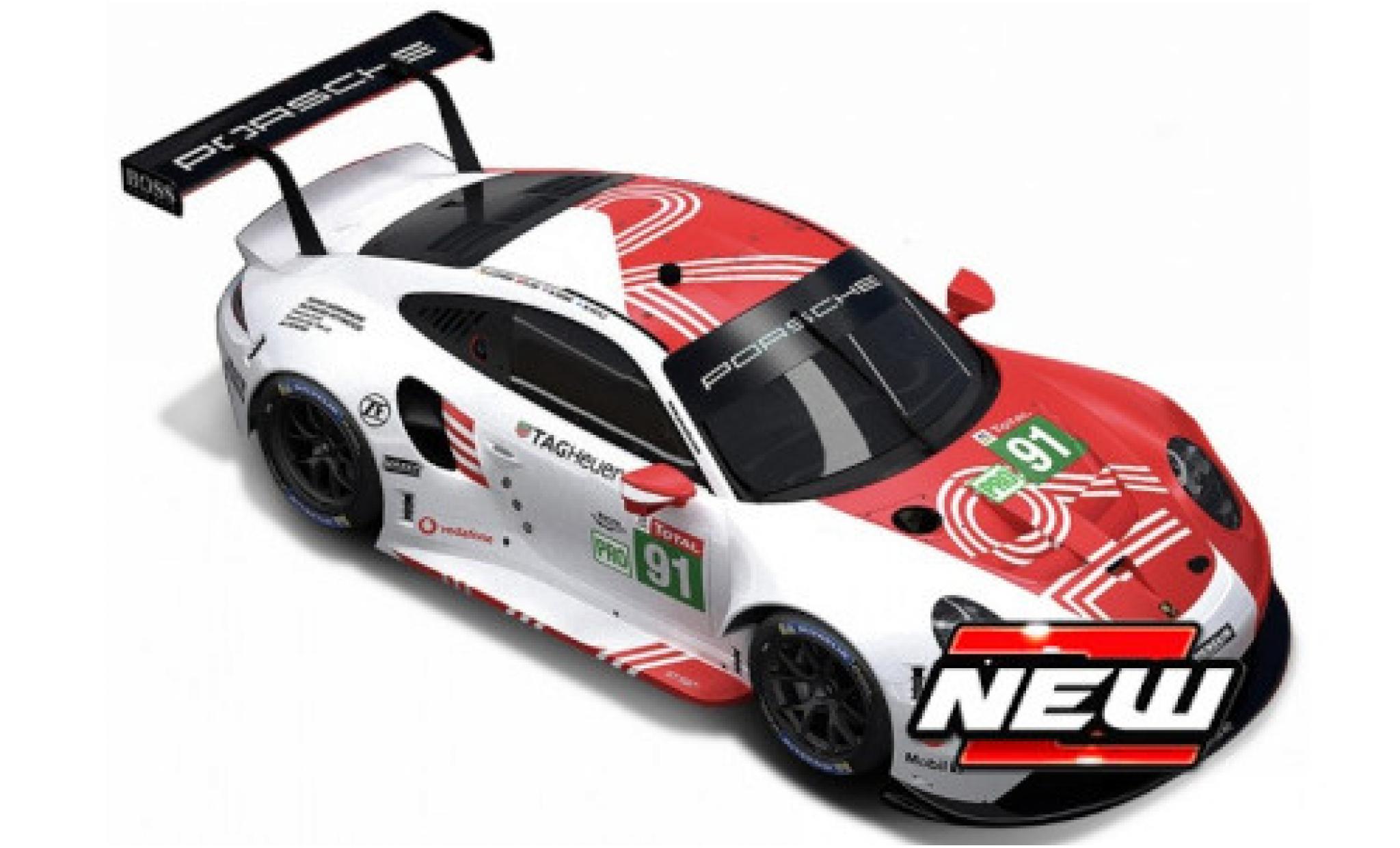 Porsche 992 RSR 1/43 Burago 911 No.91 24h Le Mans 2020 modelauto
