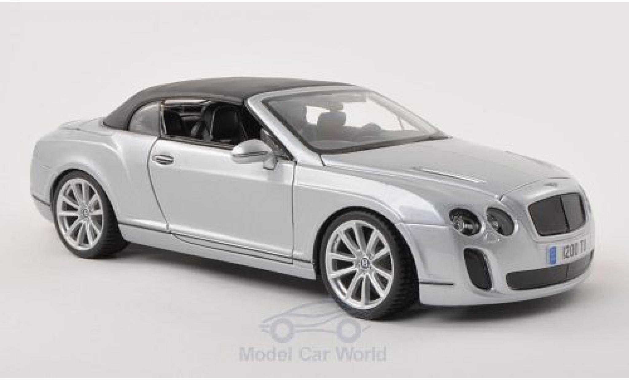 Bentley Continental T 1/18 Burago Supersports Cabriolet grijs Verdeck geschlossen modelauto