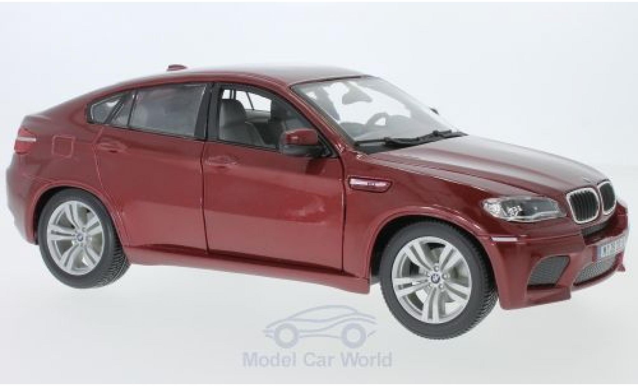 Bmw X6 1/18 Burago M metallic rood 2008 modelauto