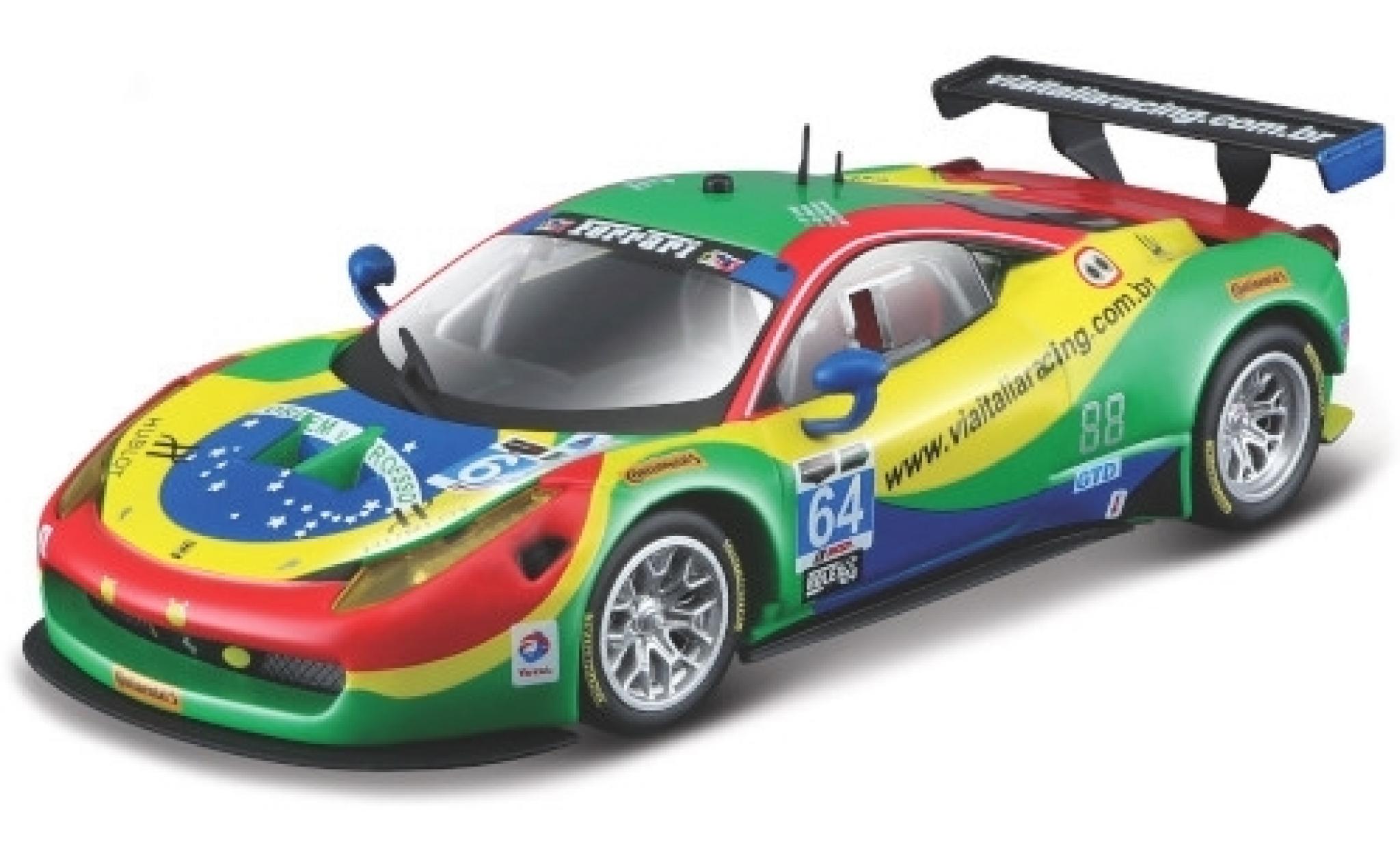 Ferrari 458 1/43 Burago Italia GT3 No.64 Via Italia Racing 24h Daytona 2015 A.Bertolini/F.Longo/D.Serra/M.Gomes modelauto
