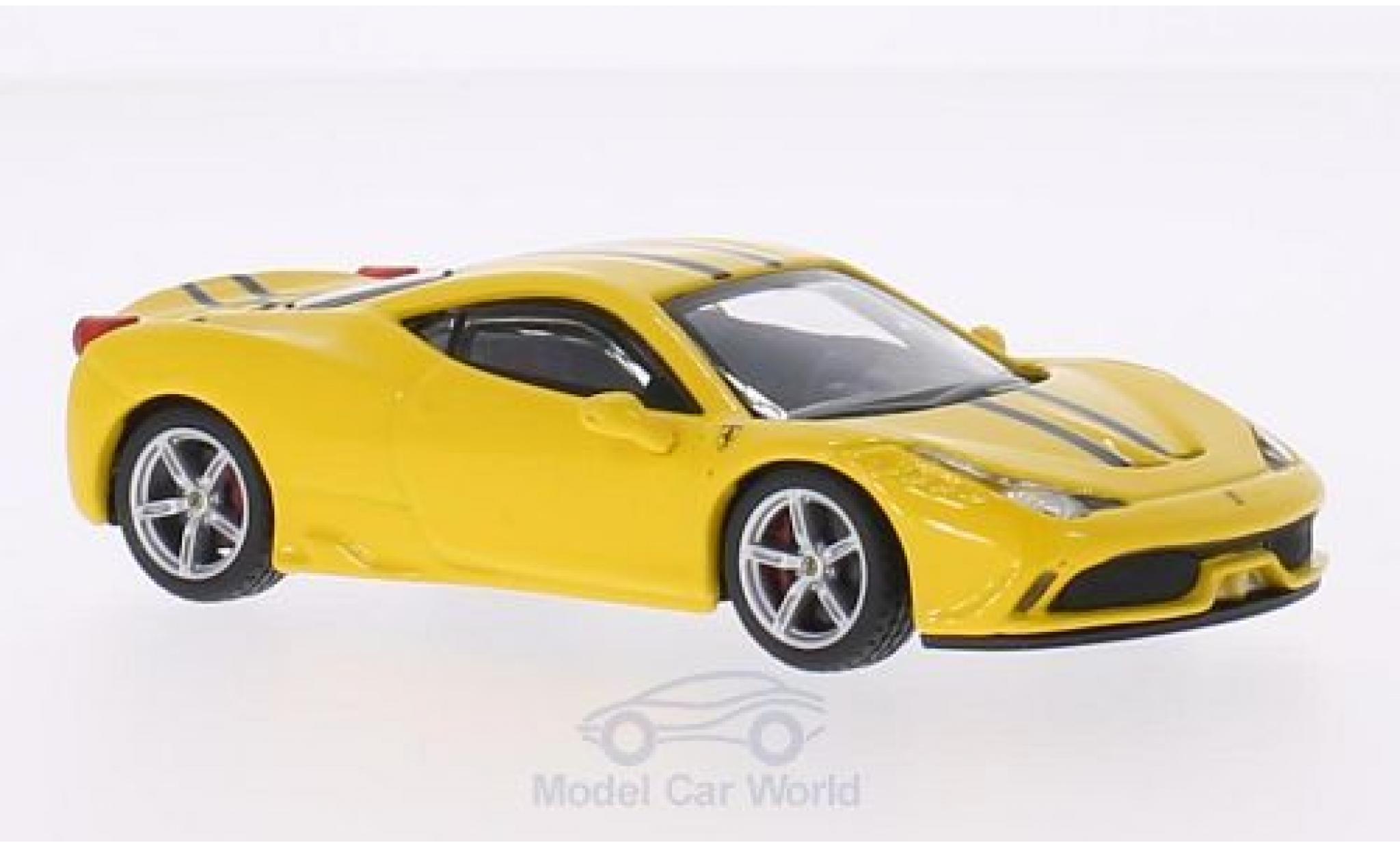 Ferrari 458 1/43 Burago Speciale geel/Dekor modelauto