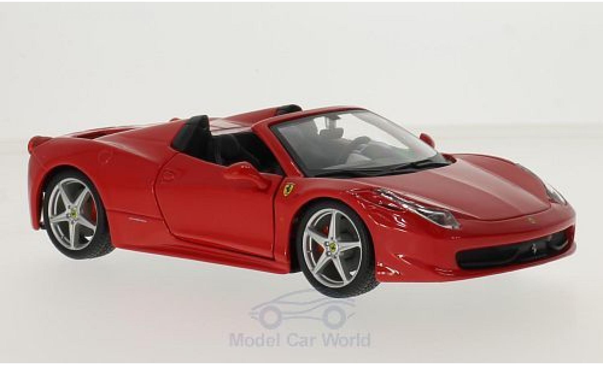 Ferrari 458 1/24 Burago Spider rood modelauto