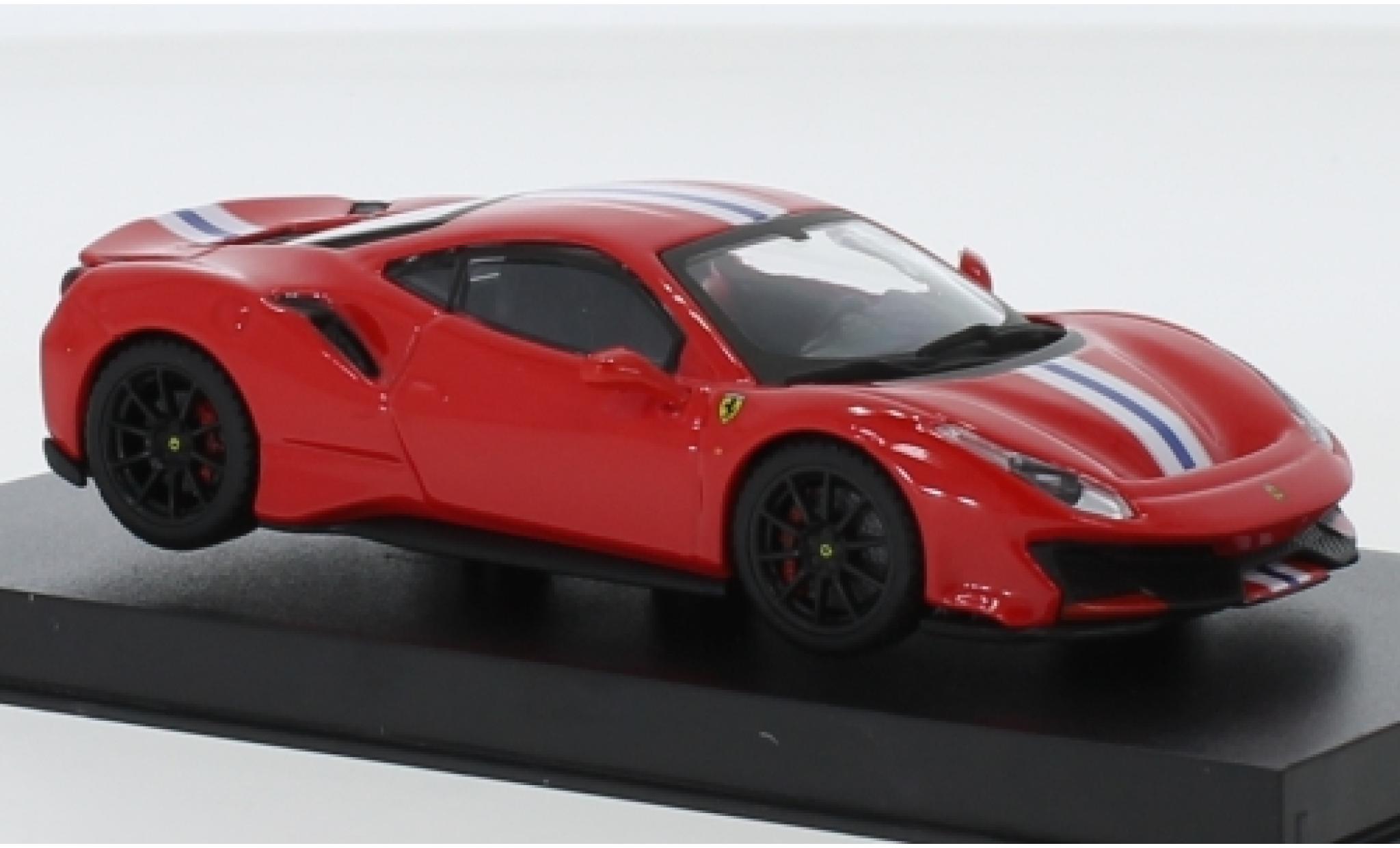 Ferrari 488 1/43 Burago Pista rood/wit modelauto