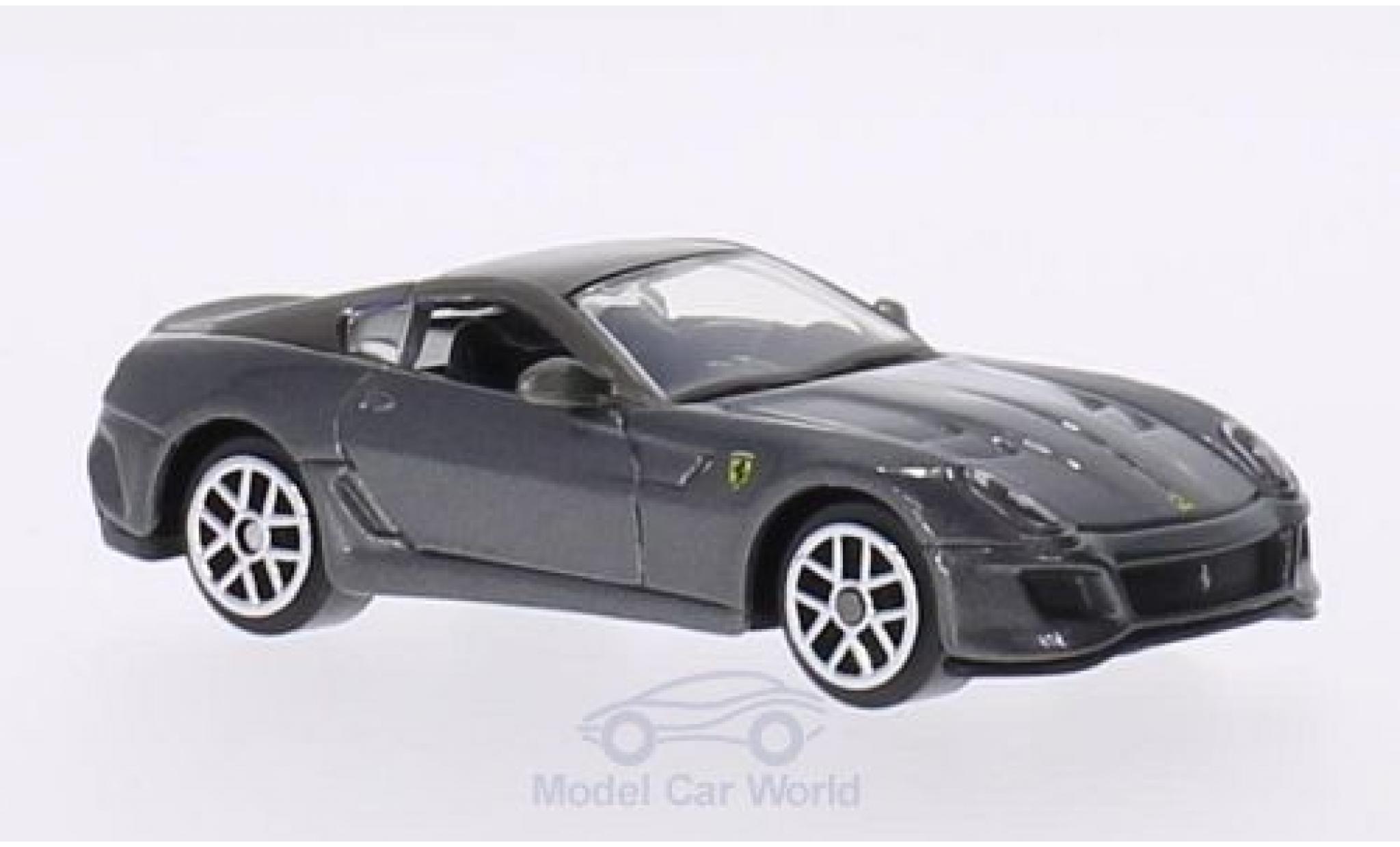 Ferrari 599 GTO 1/64 Burago GTO metallic grijs modelauto