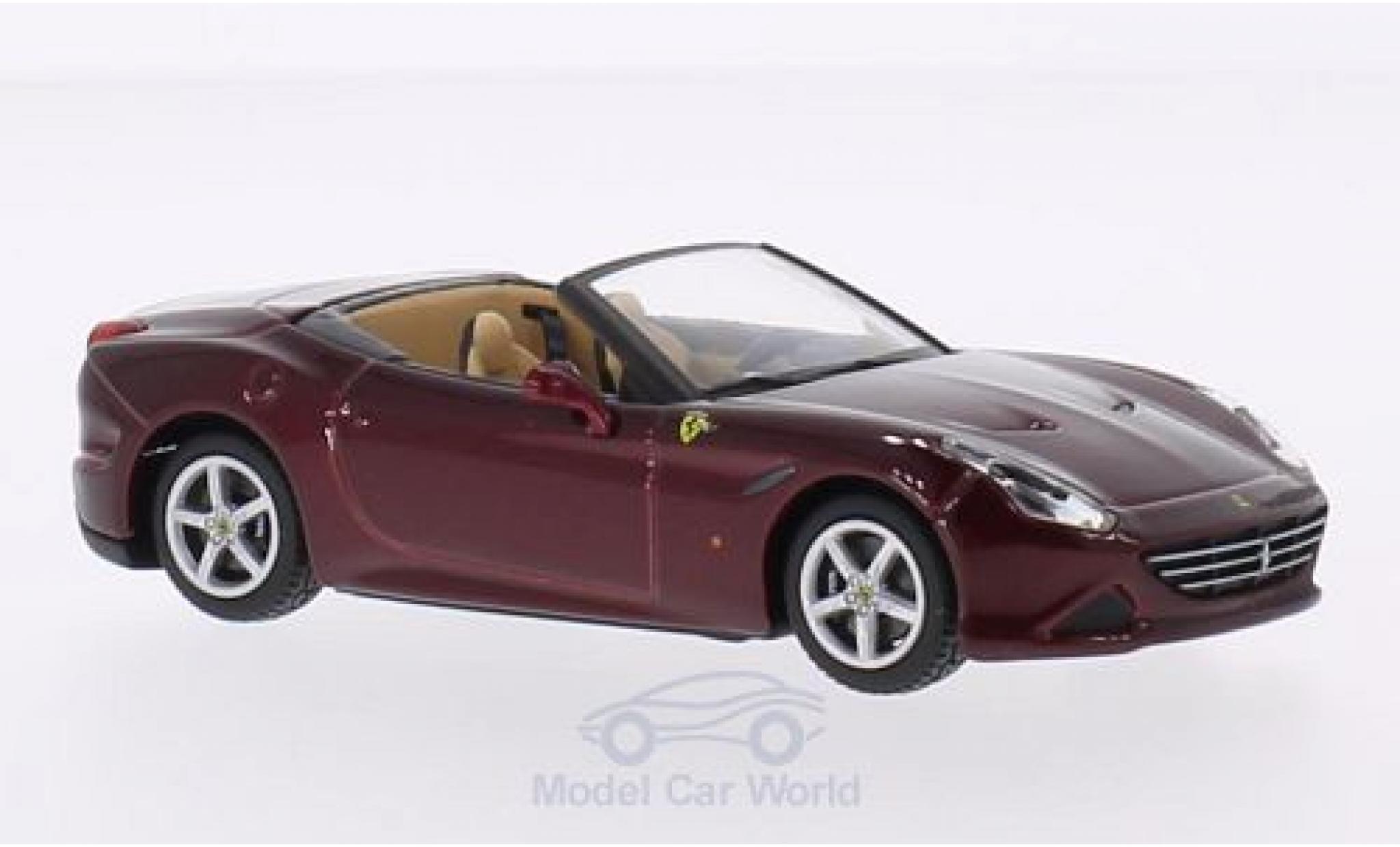 Ferrari California 1/43 Burago T metallic rood Dach ge&ouml;ffnet modelauto