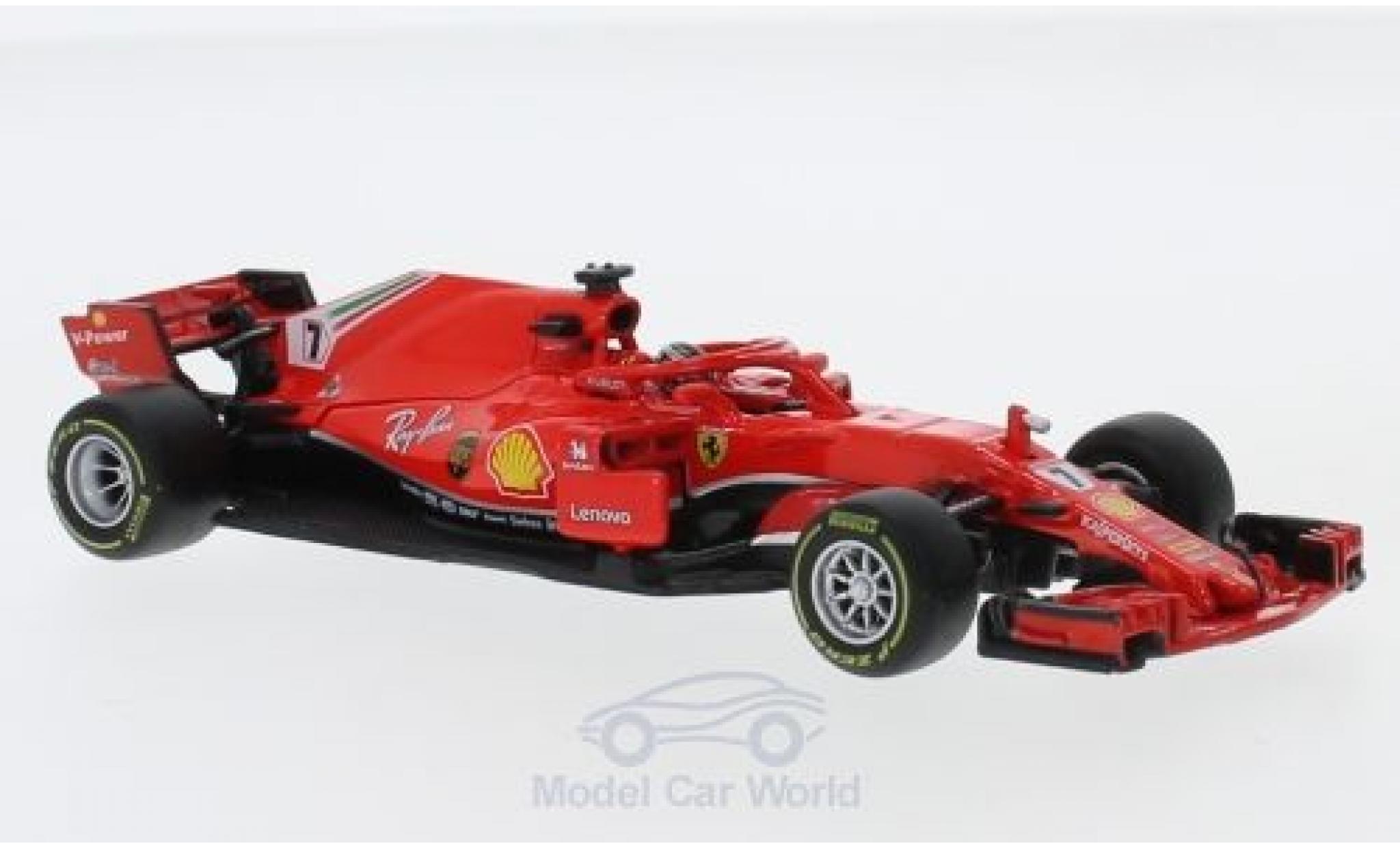 Ferrari F1 1/43 Burago Formel 1 2018 K.R&auml;ikk&ouml;nen modelauto