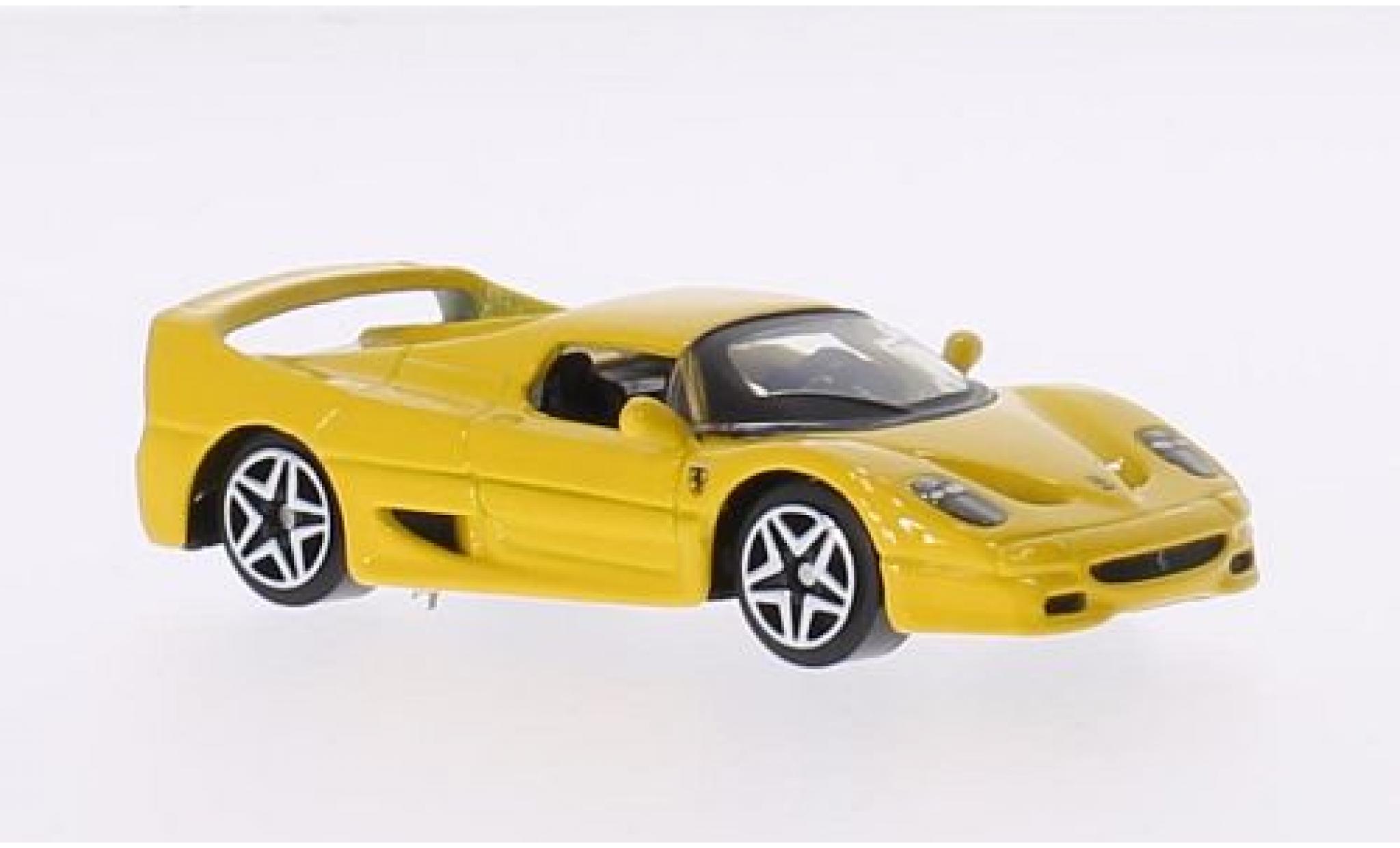Ferrari F50 1/64 Burago geel modelauto