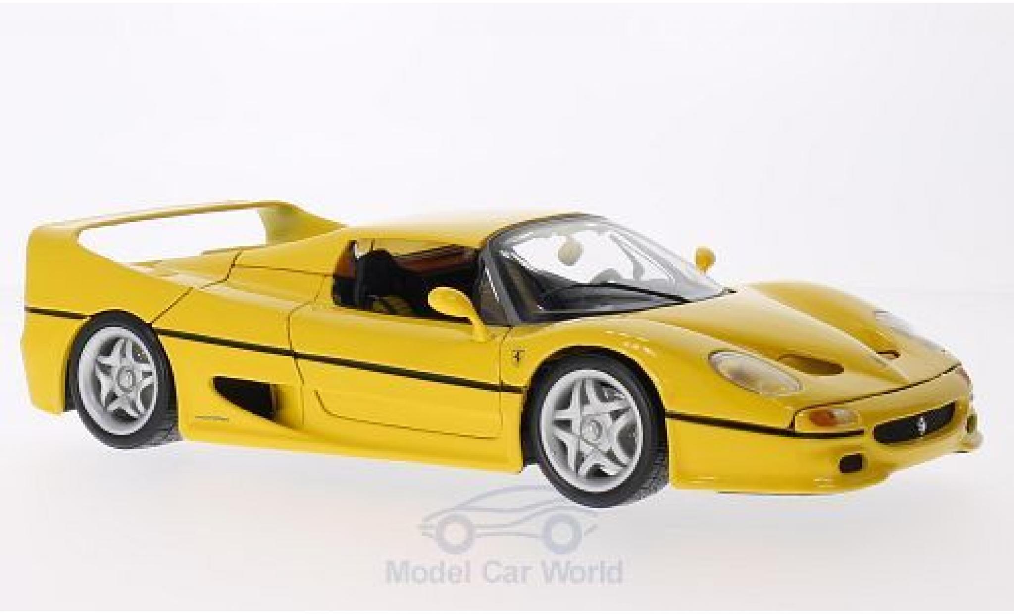 Ferrari F50 1/18 Burago geel ohne Vitrine modelauto