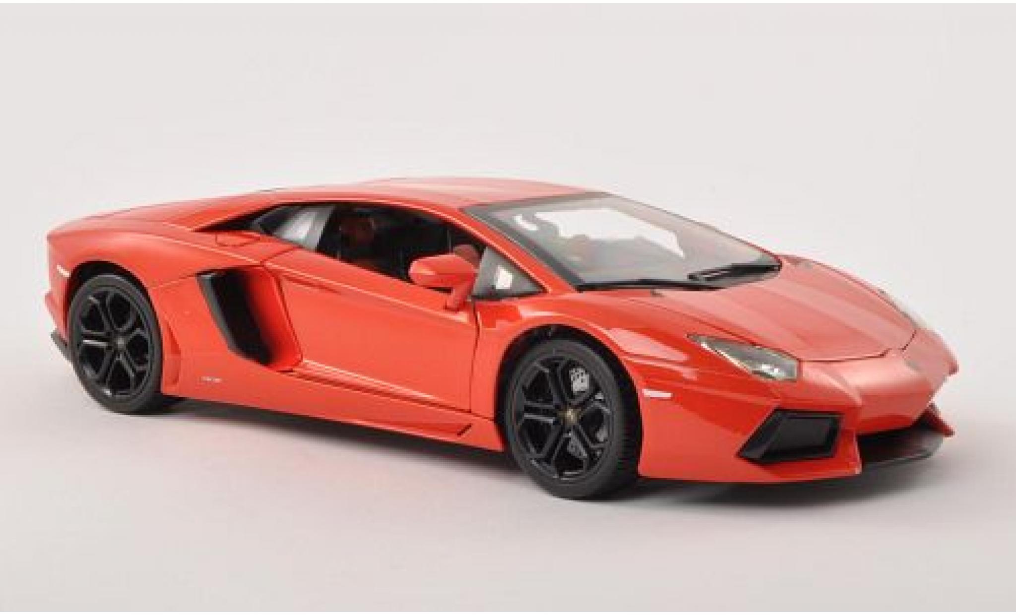 Lamborghini Aventador 1/18 Burago Bburago LP700-4 metallic oranje 2011 1:18 modelauto