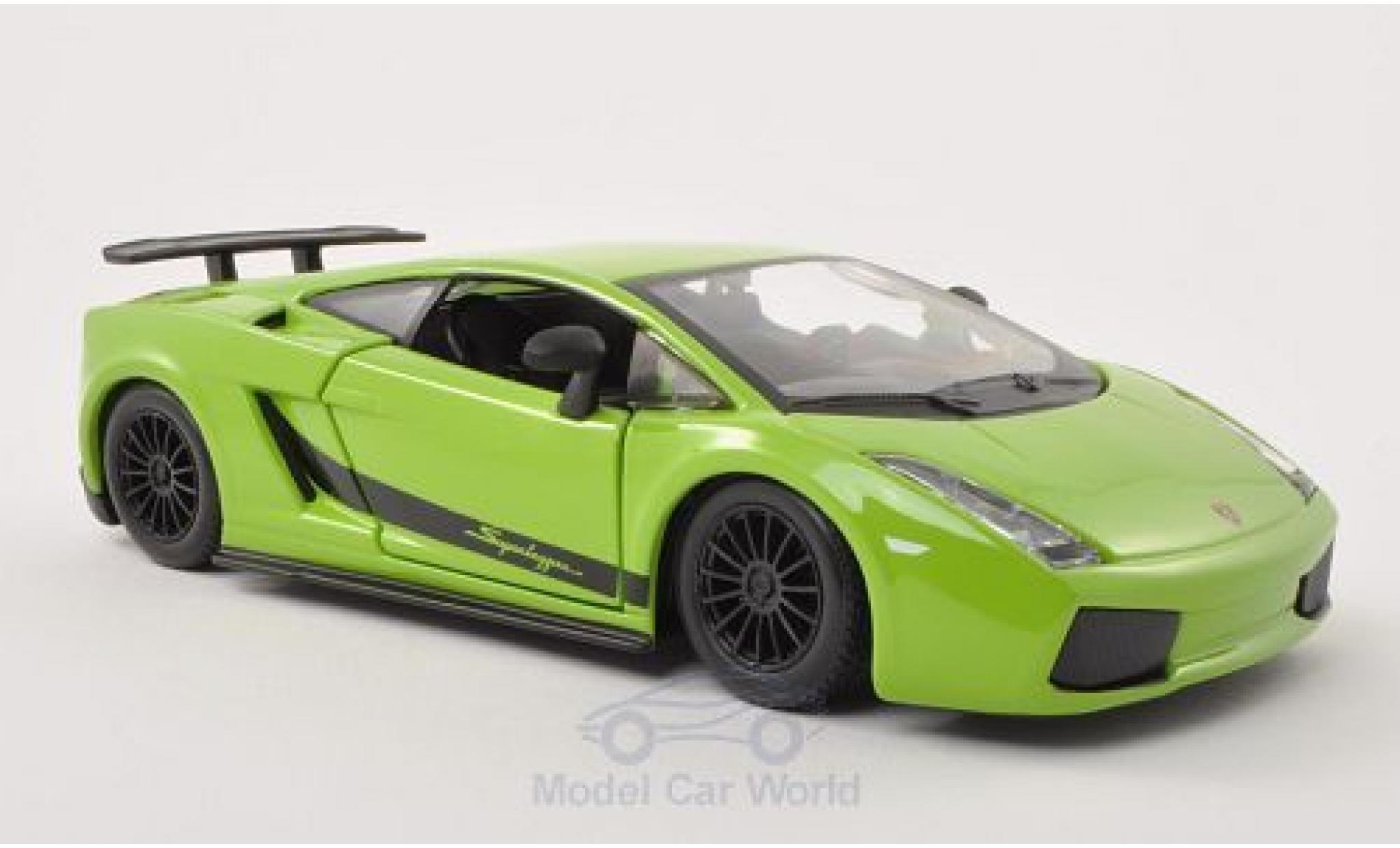 Lamborghini Gallardo Superleggera 1/24 Burago Superleggera groen 2003 modelauto