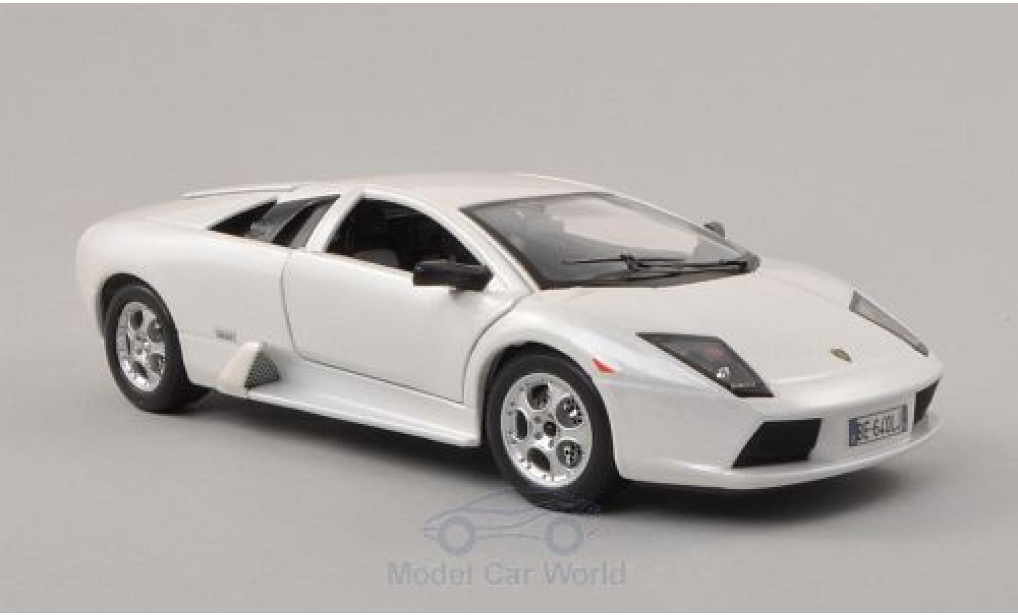 Lamborghini Murcielago 1/24 Burago metallic wit 2002 modelauto