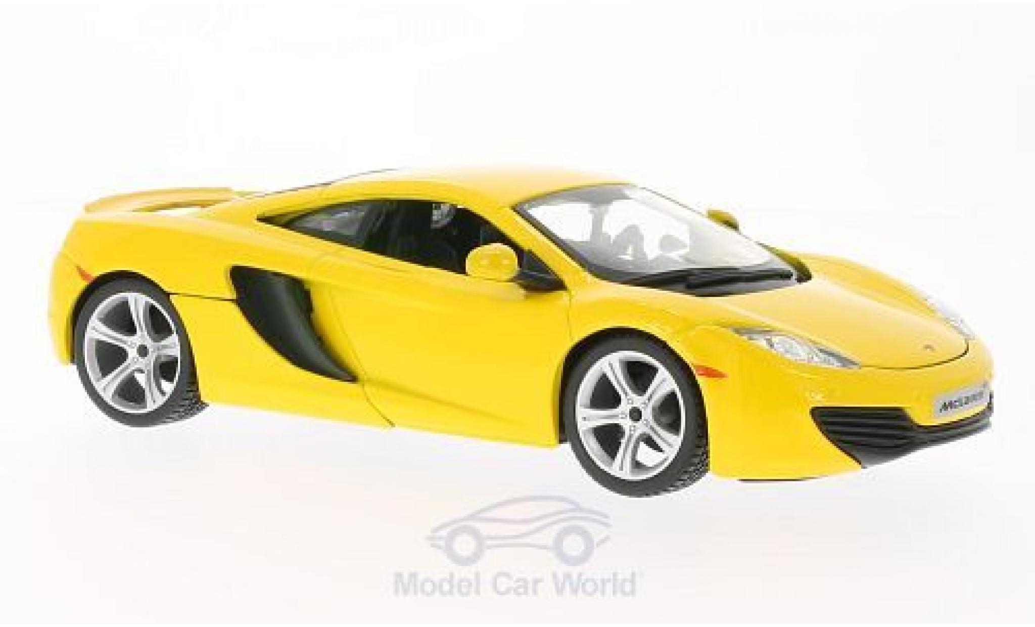 McLaren MP4-12C 1/24 Burago geel modelauto