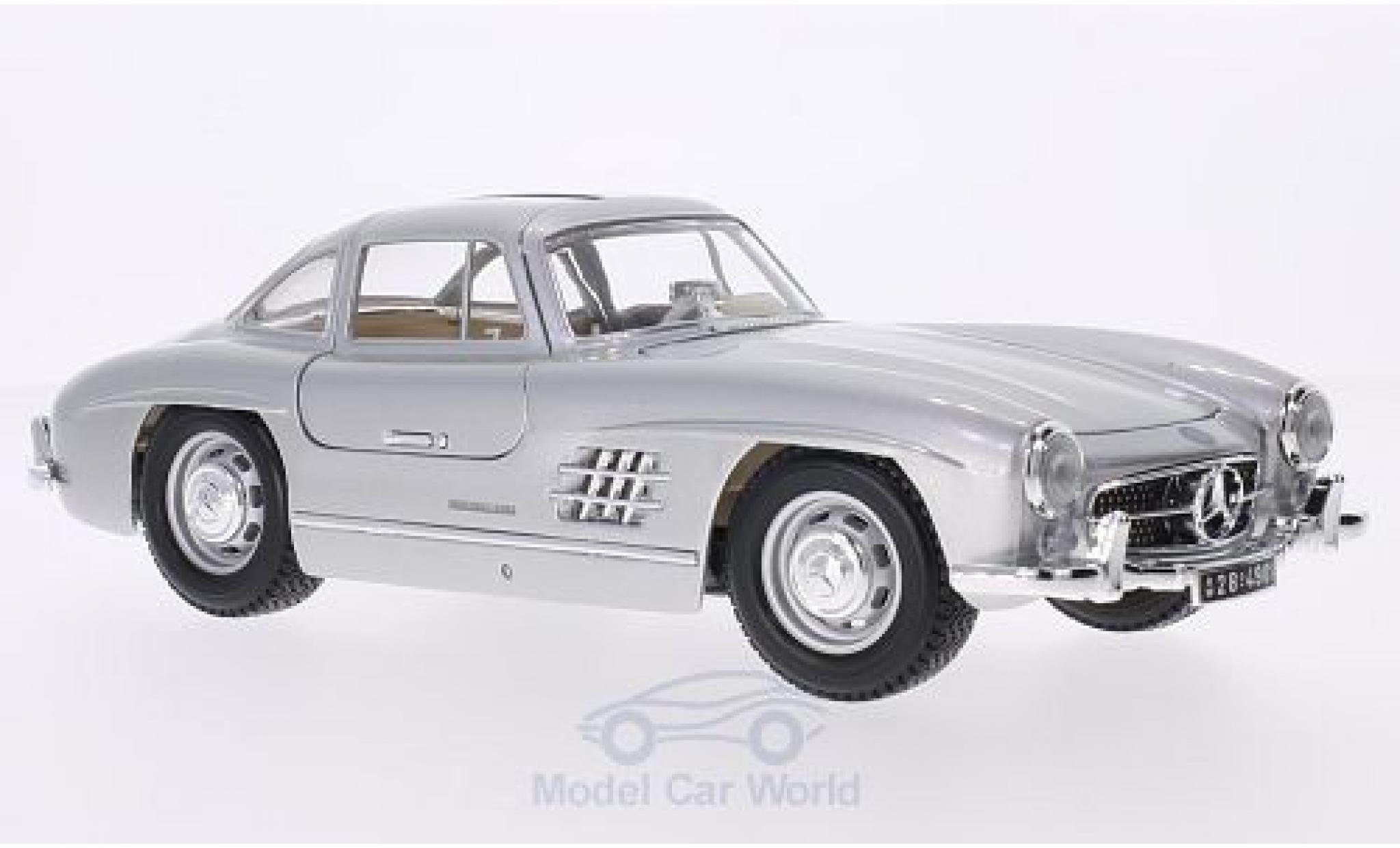 Mercedes 300 1/18 Burago SL (W198) grijs 1954 ohne Vitrine modelauto